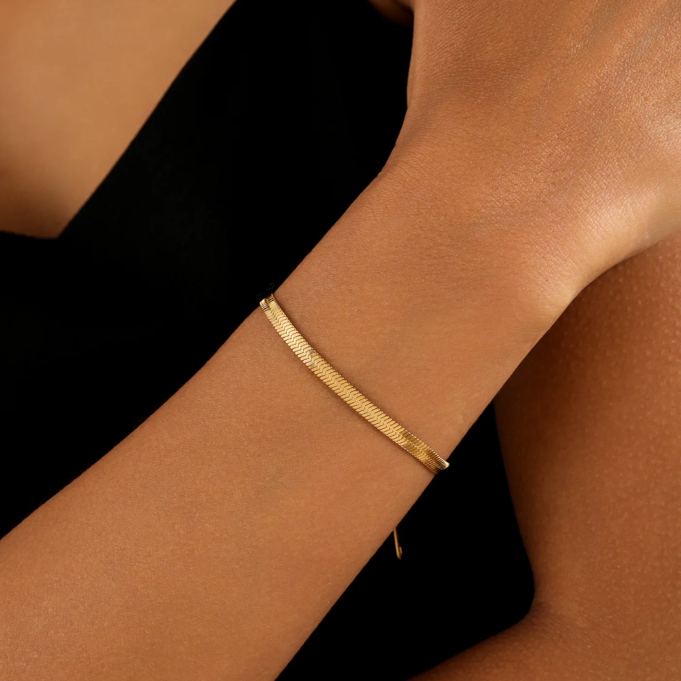 Herringbone Bracelet - 4mm - Image 2