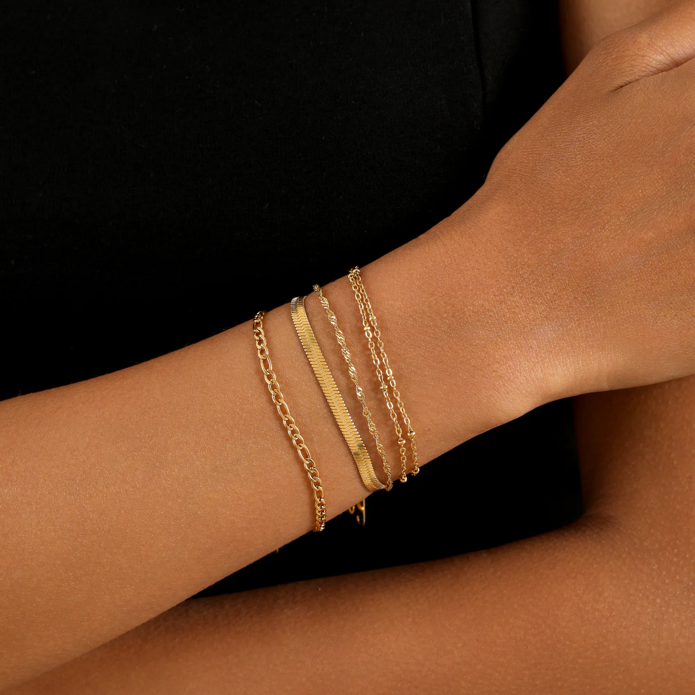 Herringbone Bracelet - 4mm - Image 4