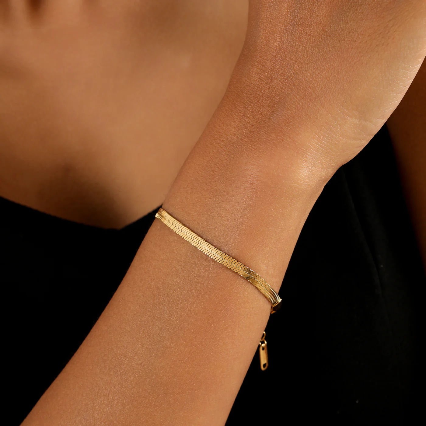 Herringbone Bracelet - 4mm - Image 8