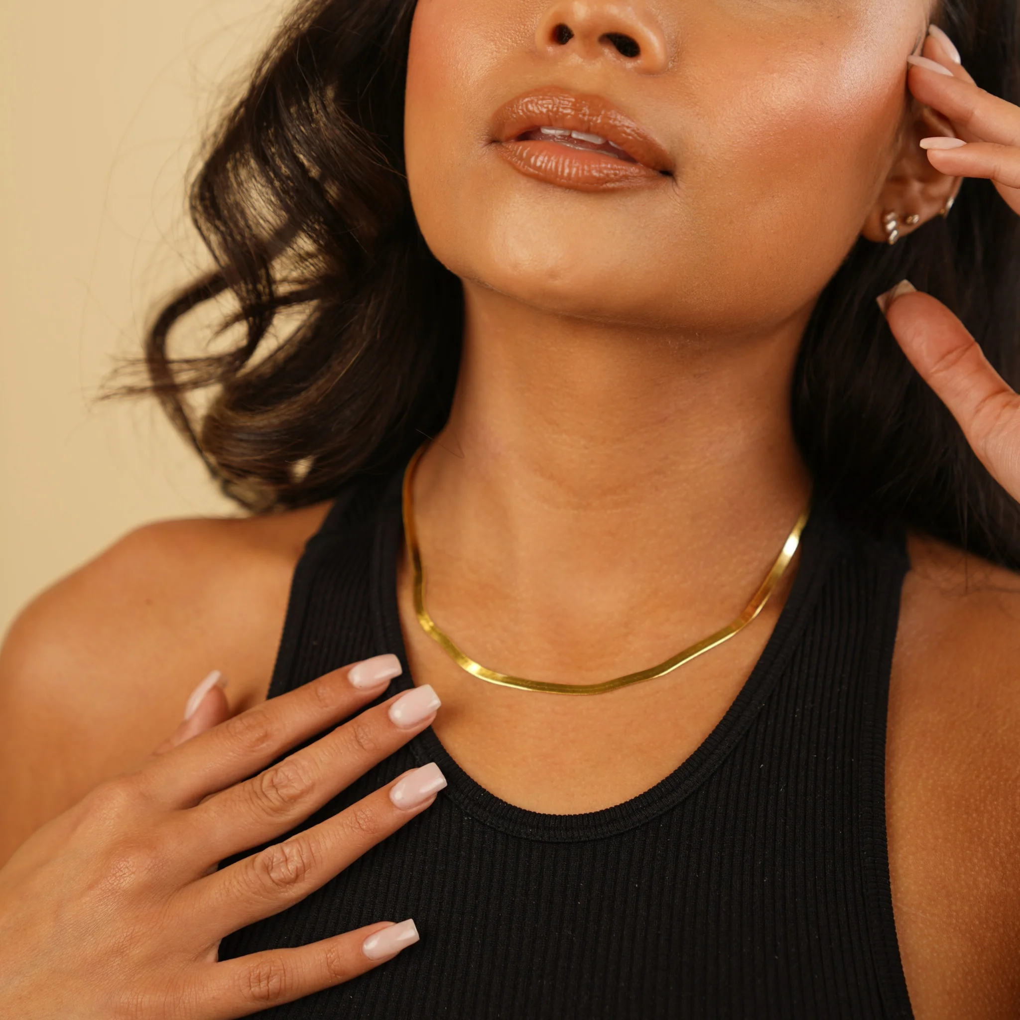 Herringbone Necklace - 3mm - Image 7