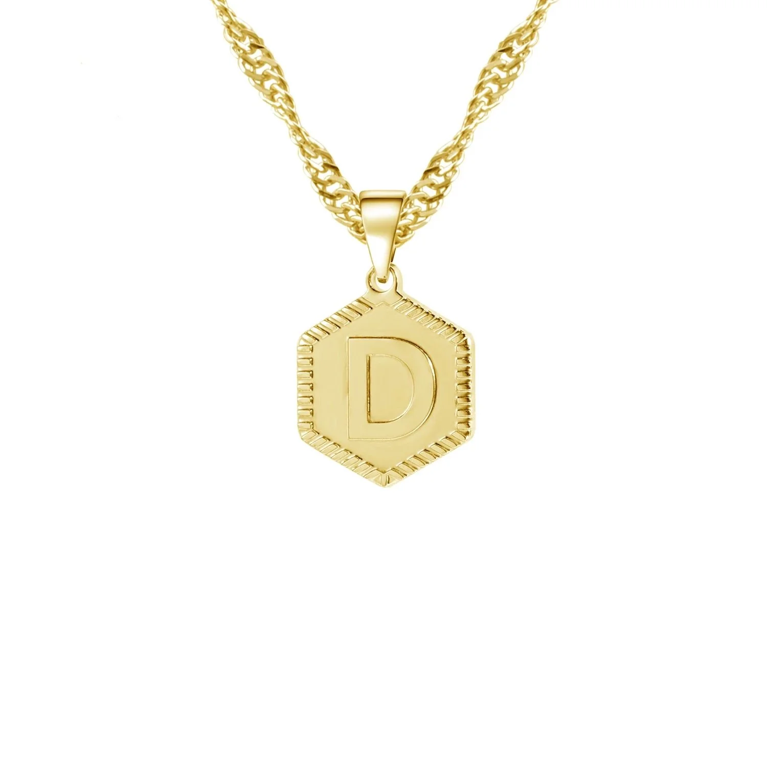 Hex Initial Necklace - Image 4