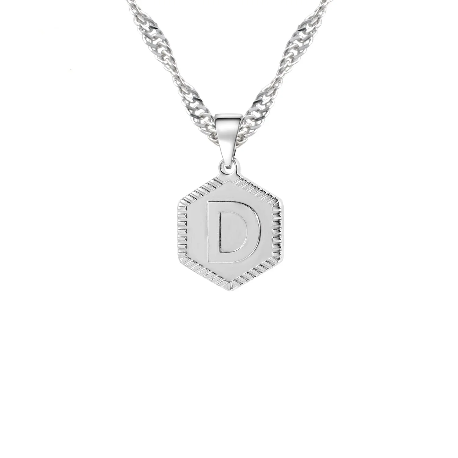 Hex Initial Necklace - Image 5