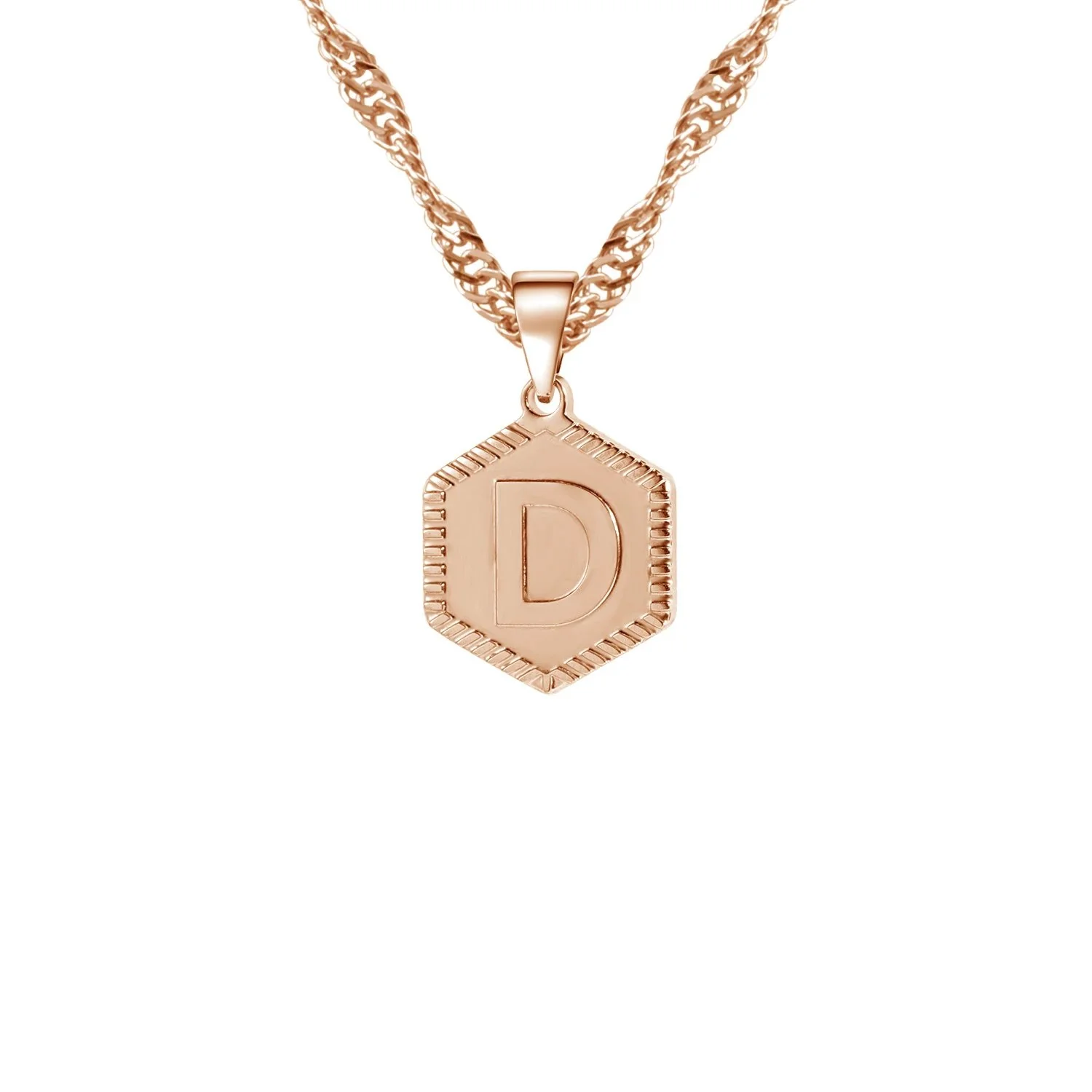 Hex Initial Necklace - Image 6