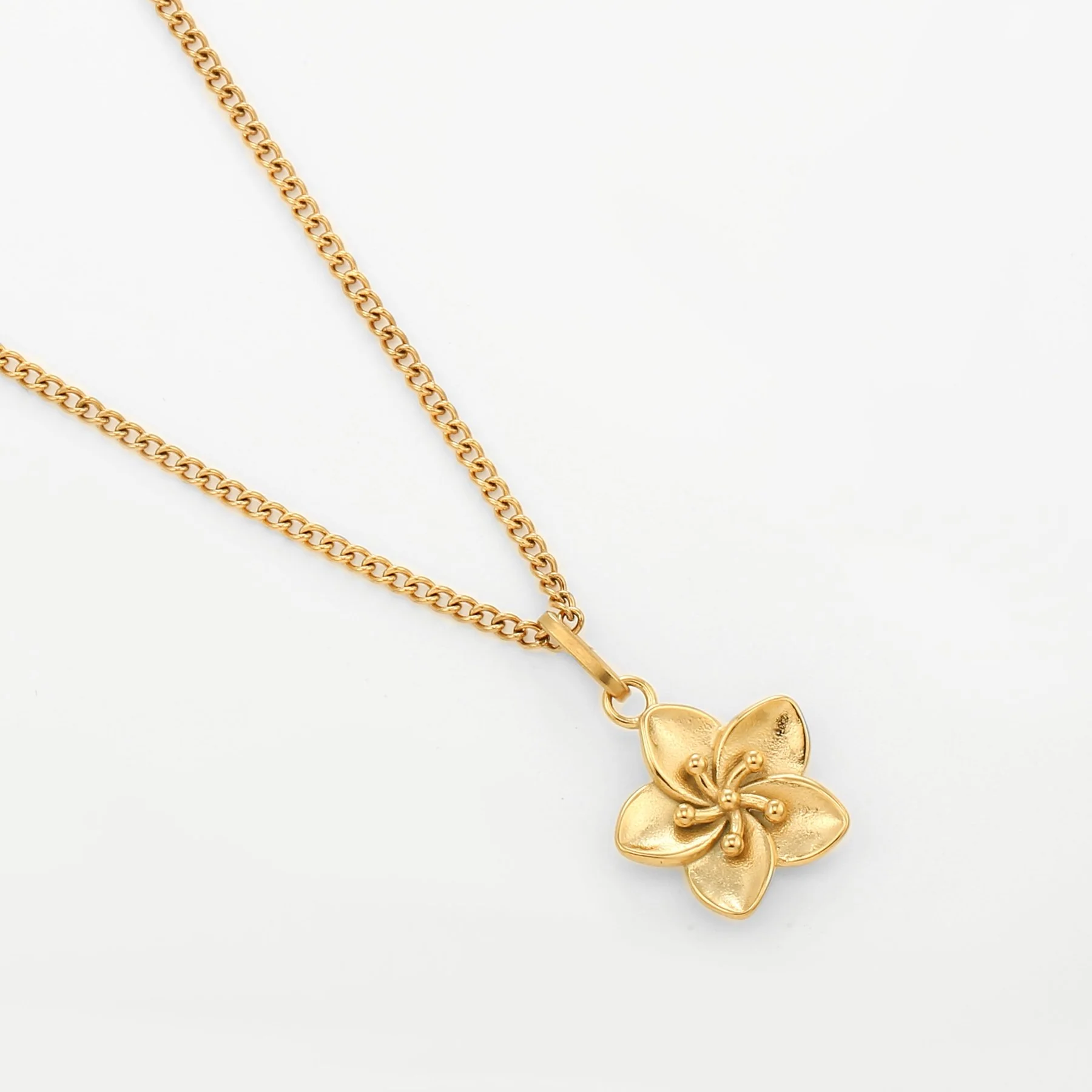 Hibiscus Flower Pendant Necklace - Image 4
