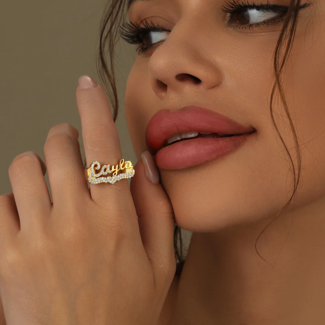 Iced 3D Name Ring - Image 3