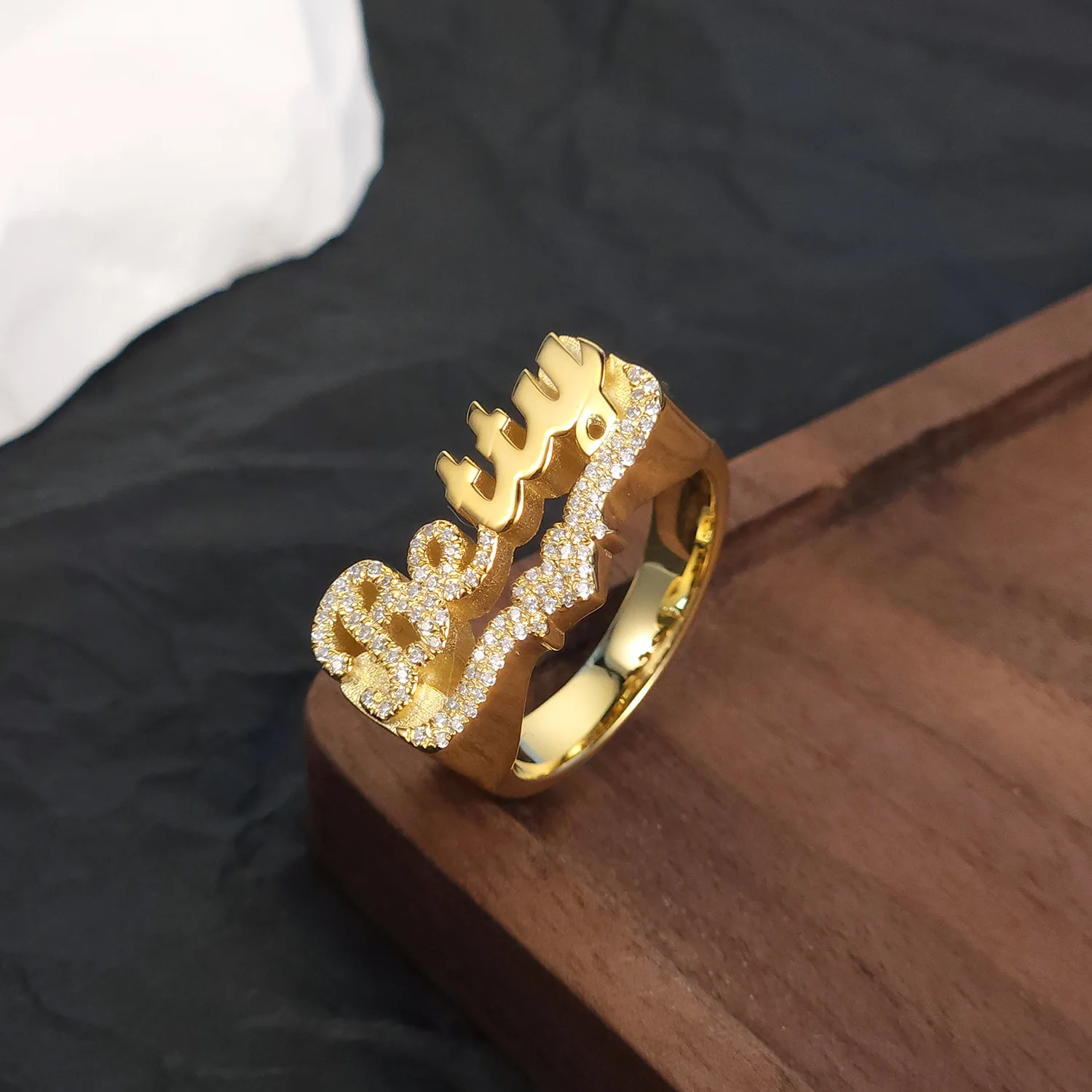 Iced 3D Name Ring - Image 8