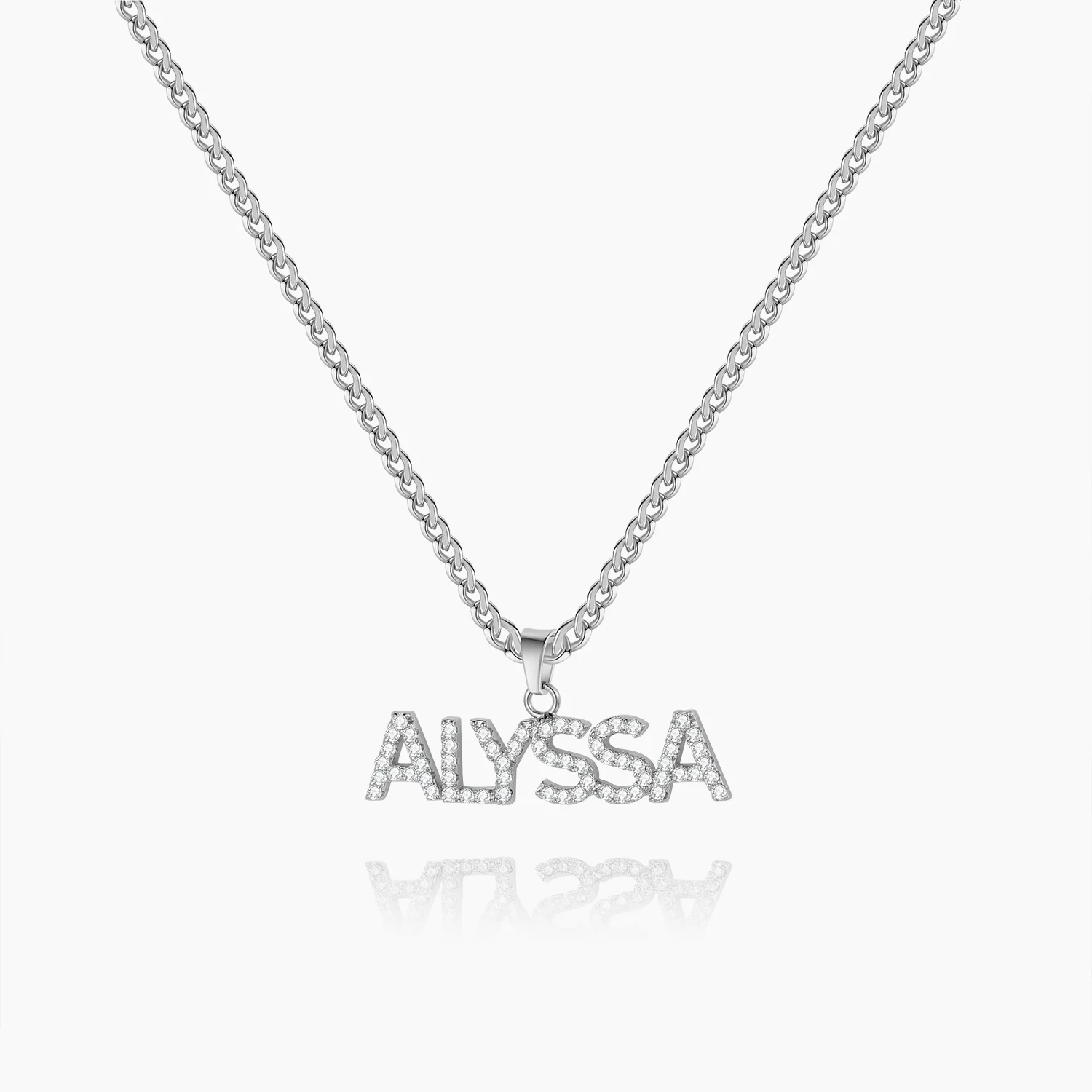 Iced Arial Name Chain - Image 4