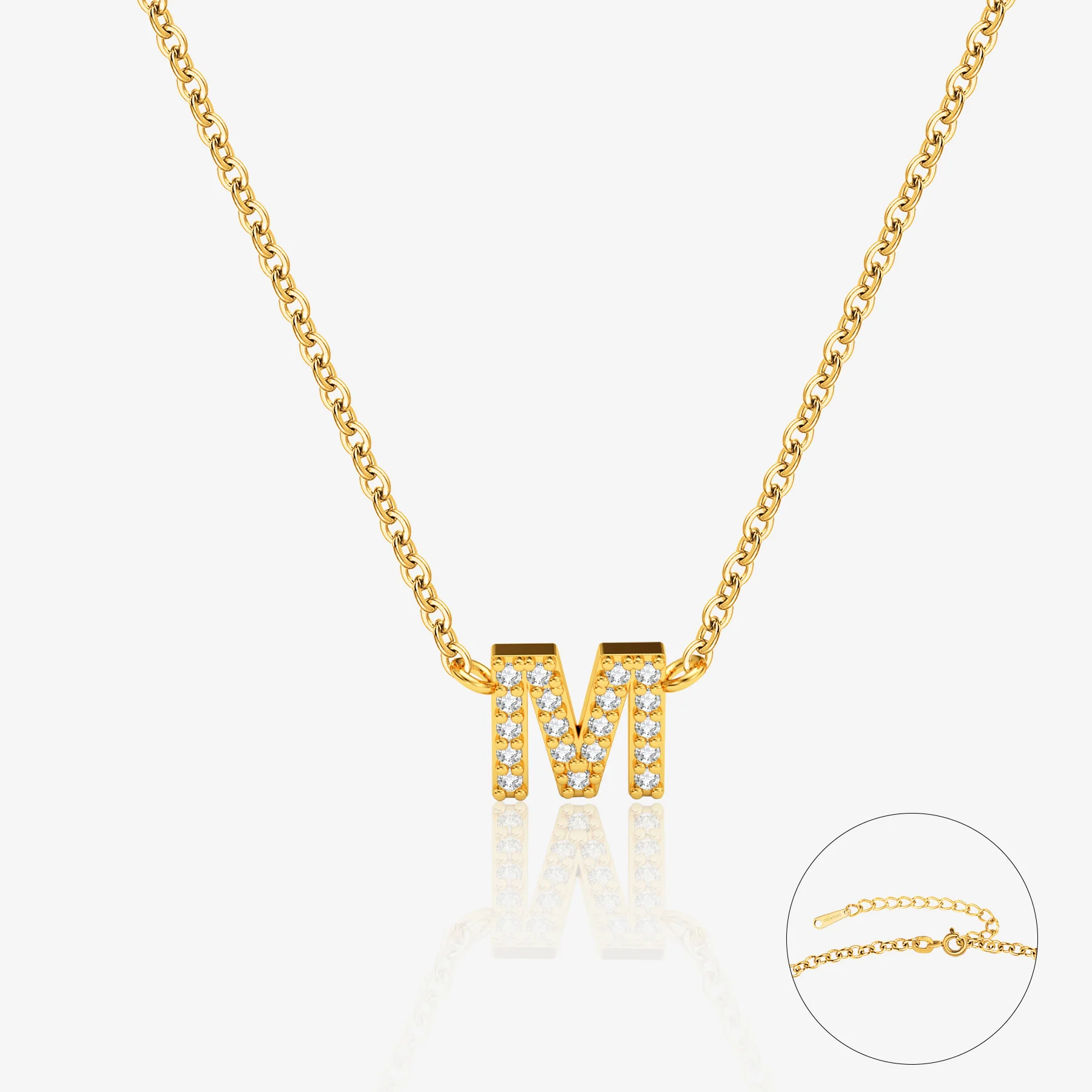 Iced Block Letter Necklace - Image 5