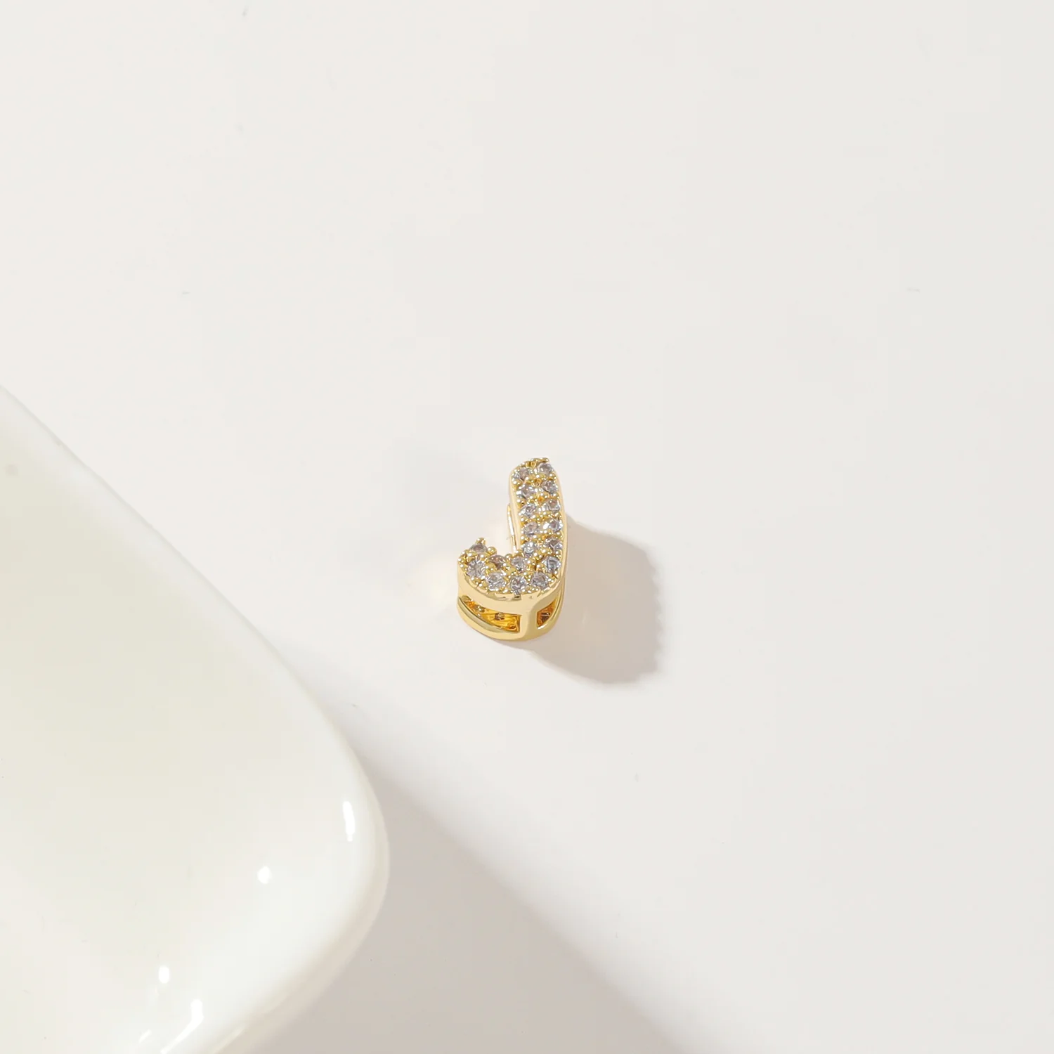 Iced Bubble Initial Necklace w/ Cuban Chain - Image 3