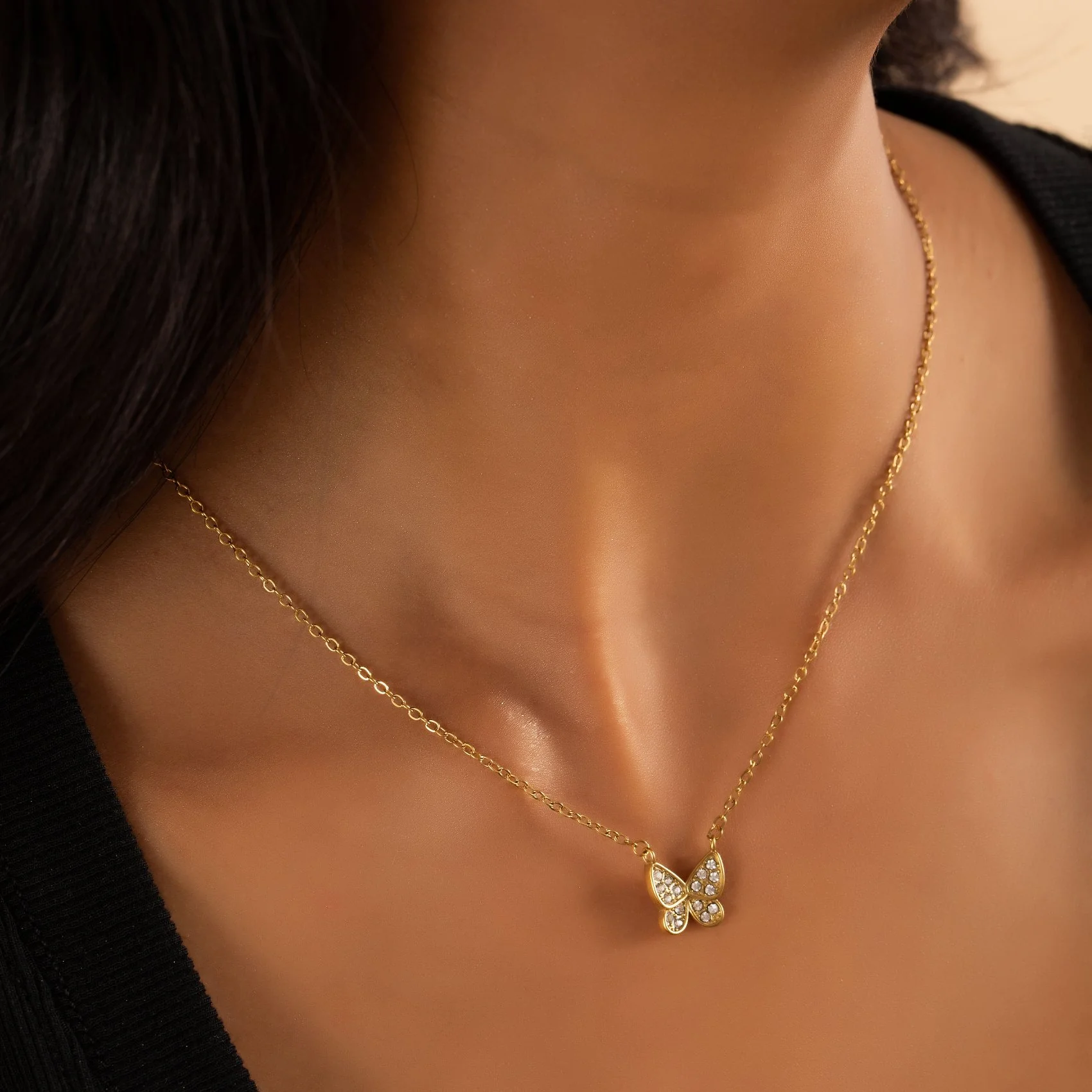 Iced Butterfly Necklace - Image 2