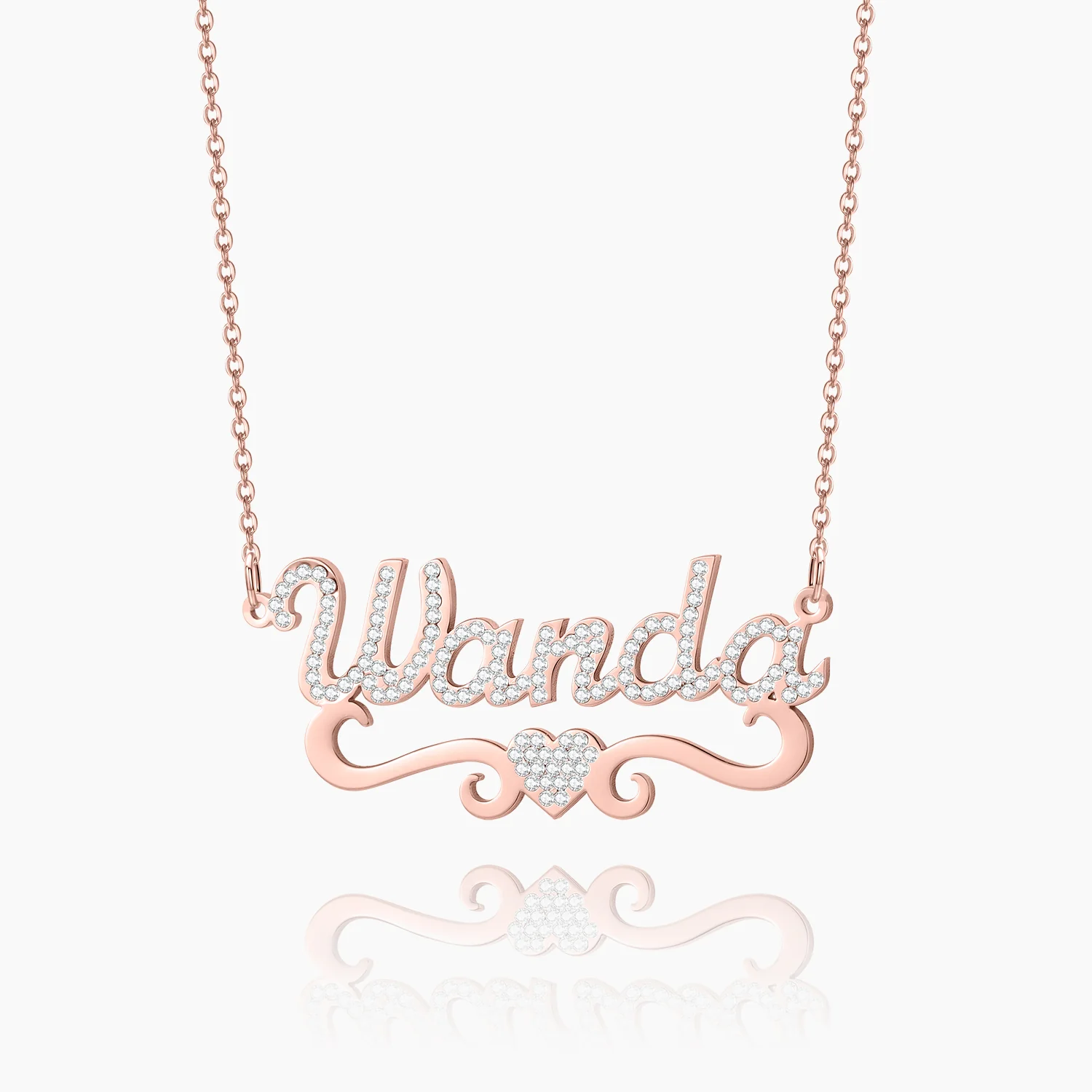 Iced Heart Name Necklace - Image 12