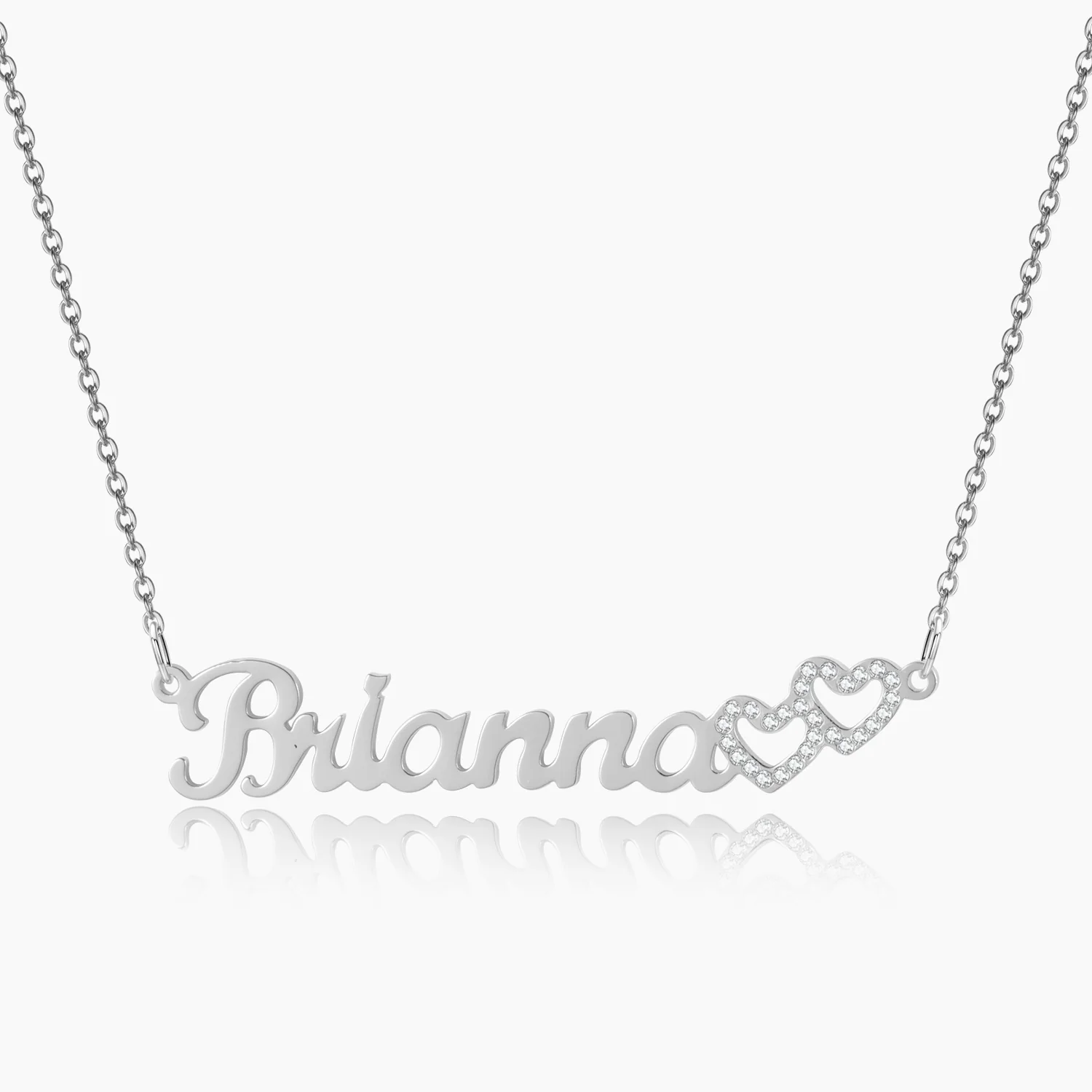 Iced Hearts Name Necklace - Image 5