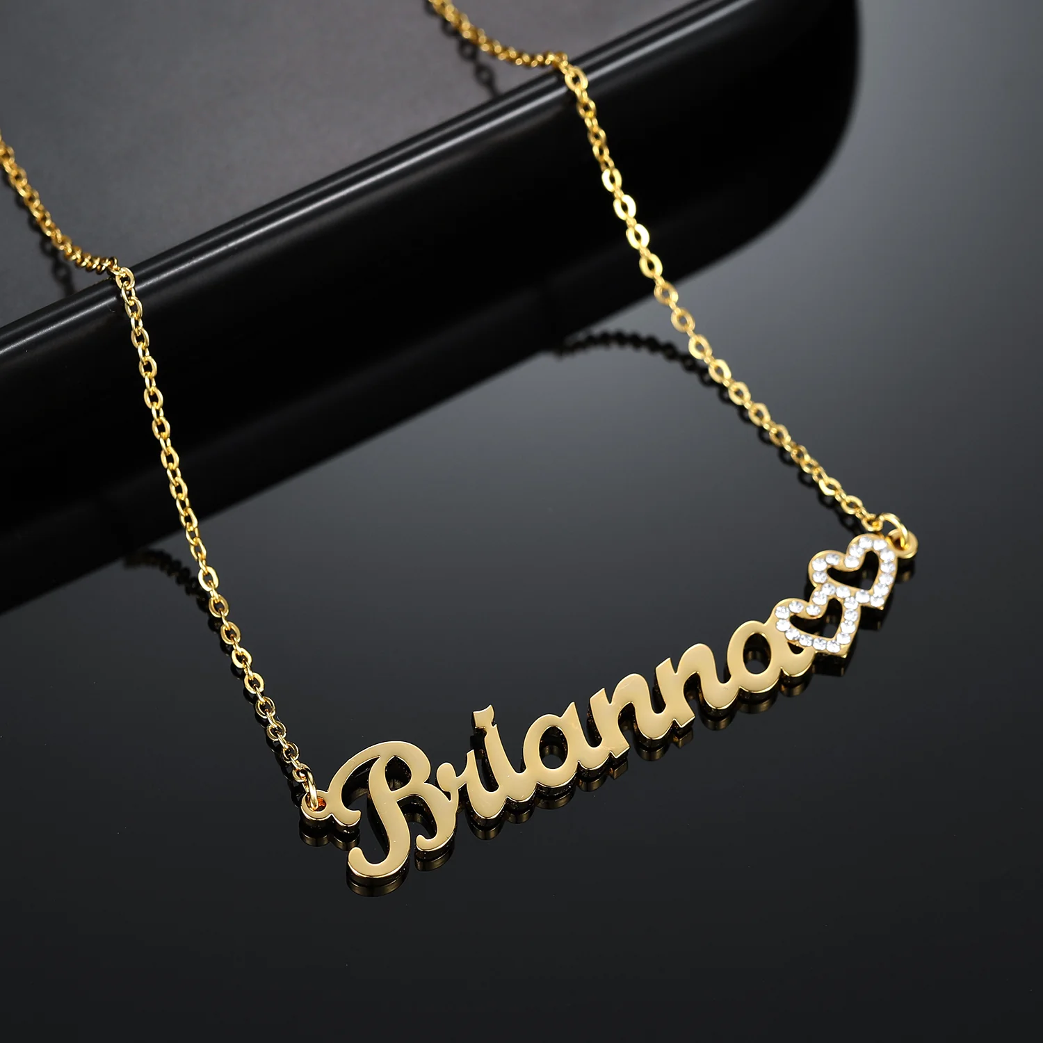 Iced Hearts Name Necklace - Image 7