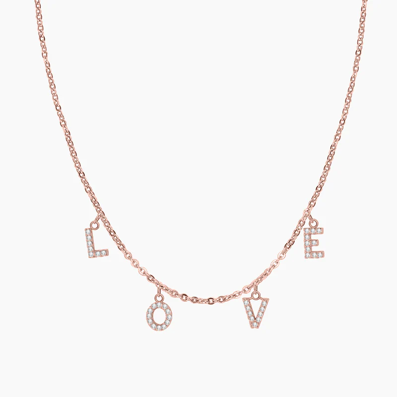 Iced Letter Name Choker Necklace - Image 5