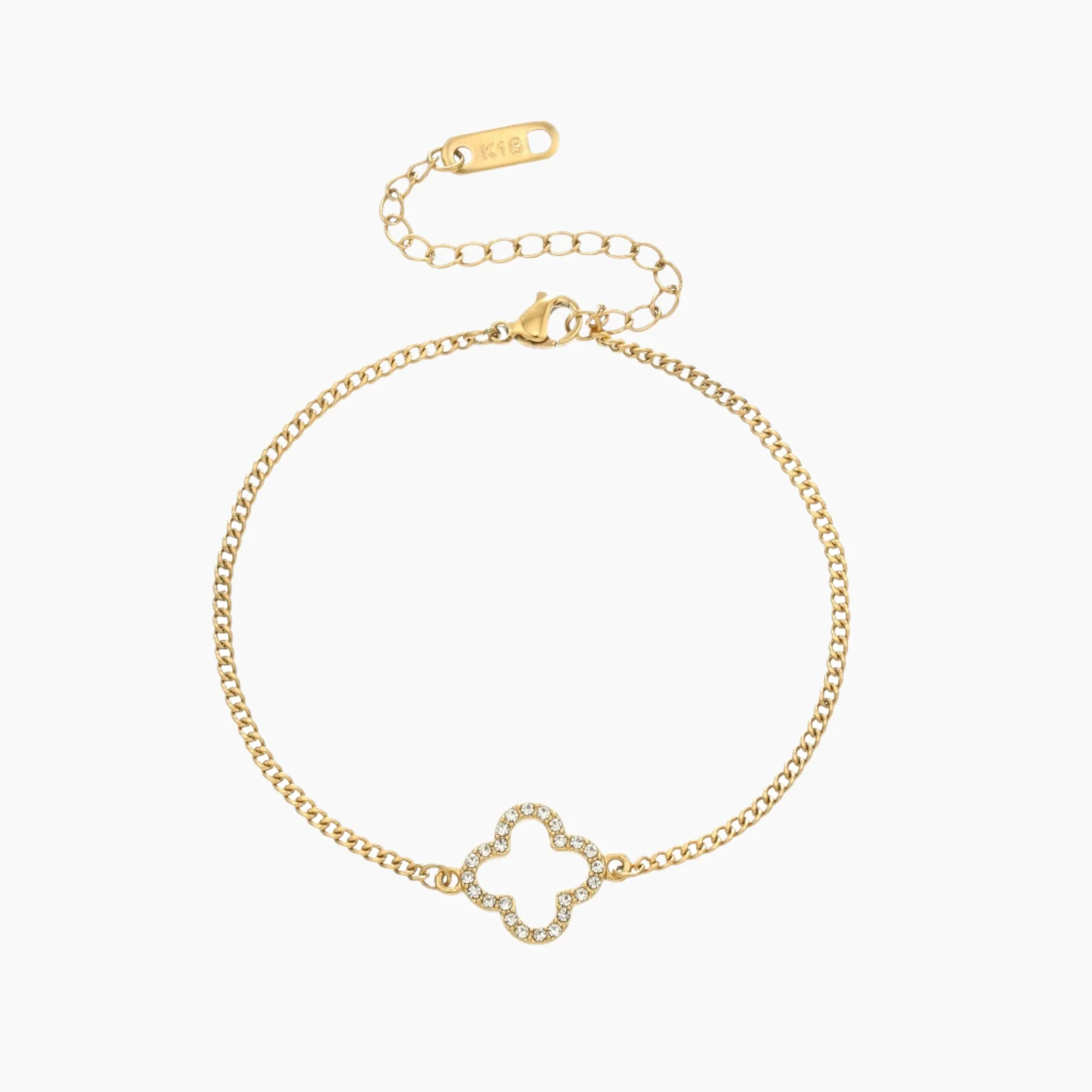 Iced Lucky Bracelet w/ Cuban Chain