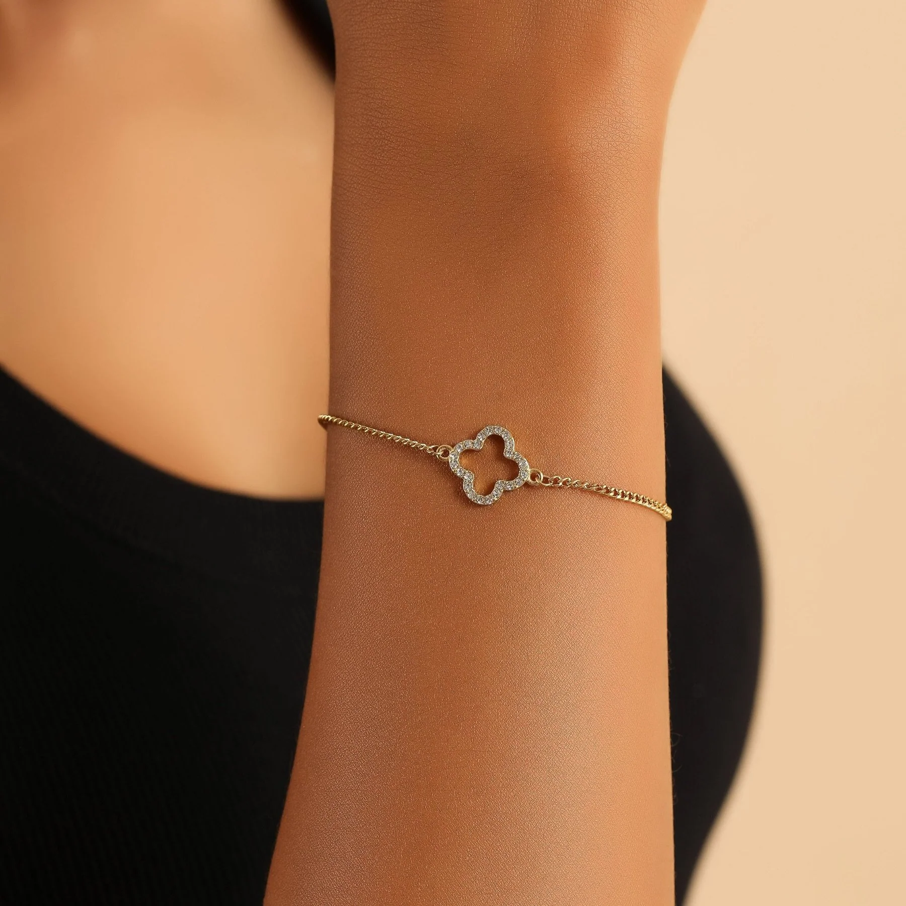 Iced Lucky Bracelet w/ Cuban Chain - Image 2