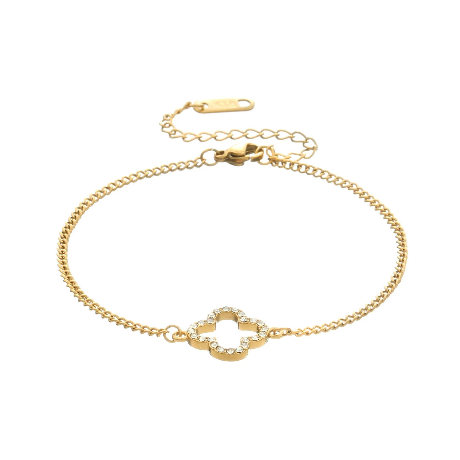 Iced Lucky Bracelet w/ Cuban Chain - Image 3