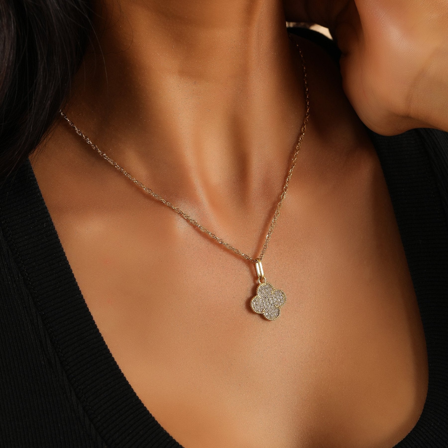 Iced Lucky Pendant Necklace - Image 5
