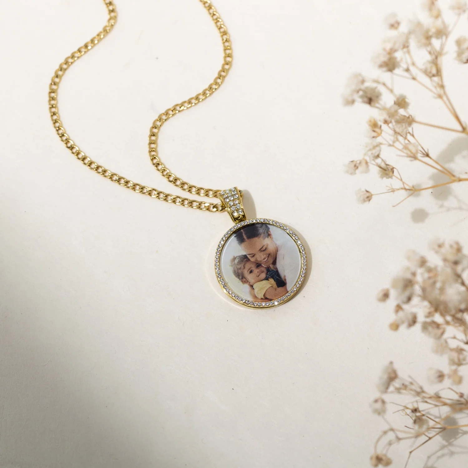 Iced Photo Pendant w/ Cuban Chain - Image 4