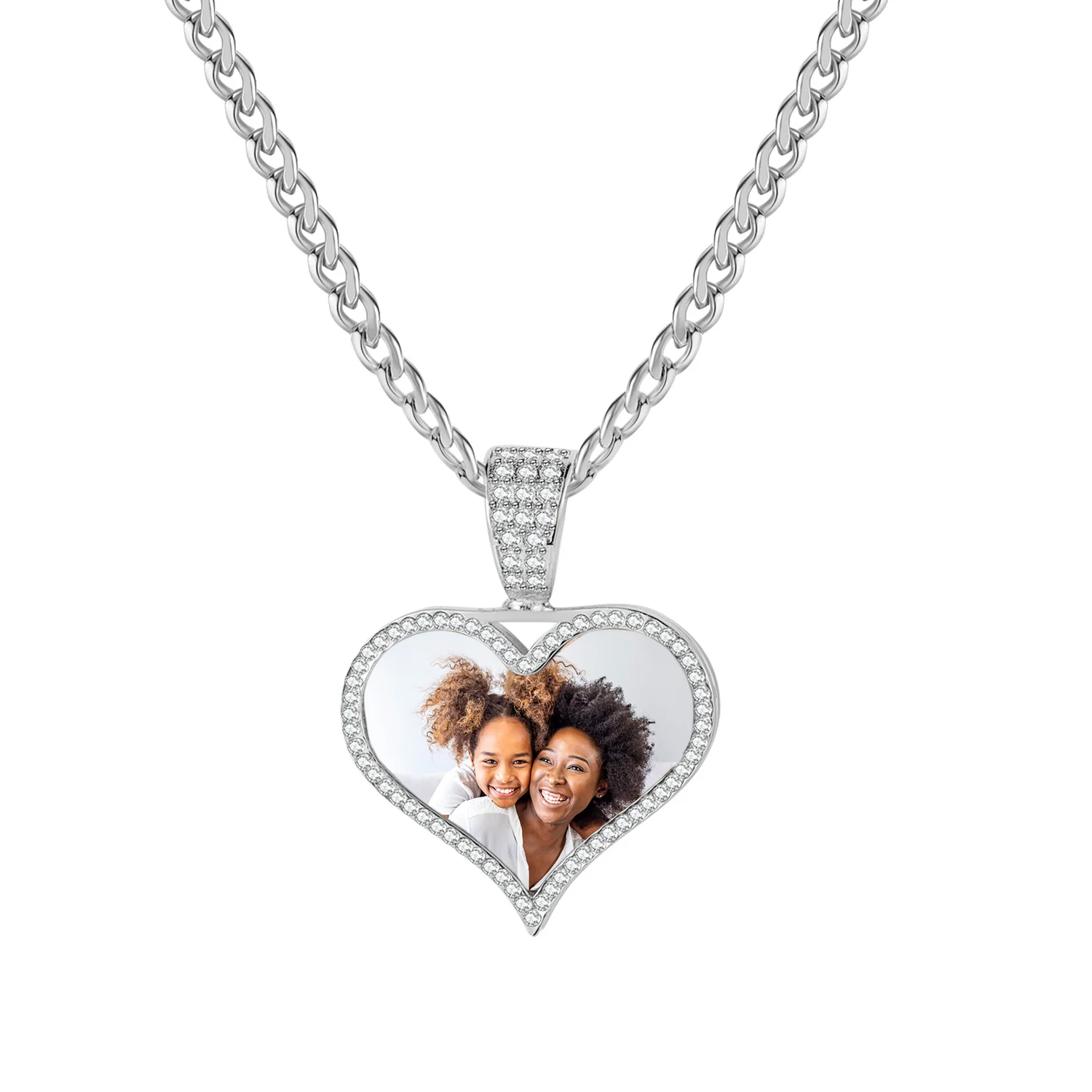 Iced Photo Pendant w/ Cuban Chain - Image 5