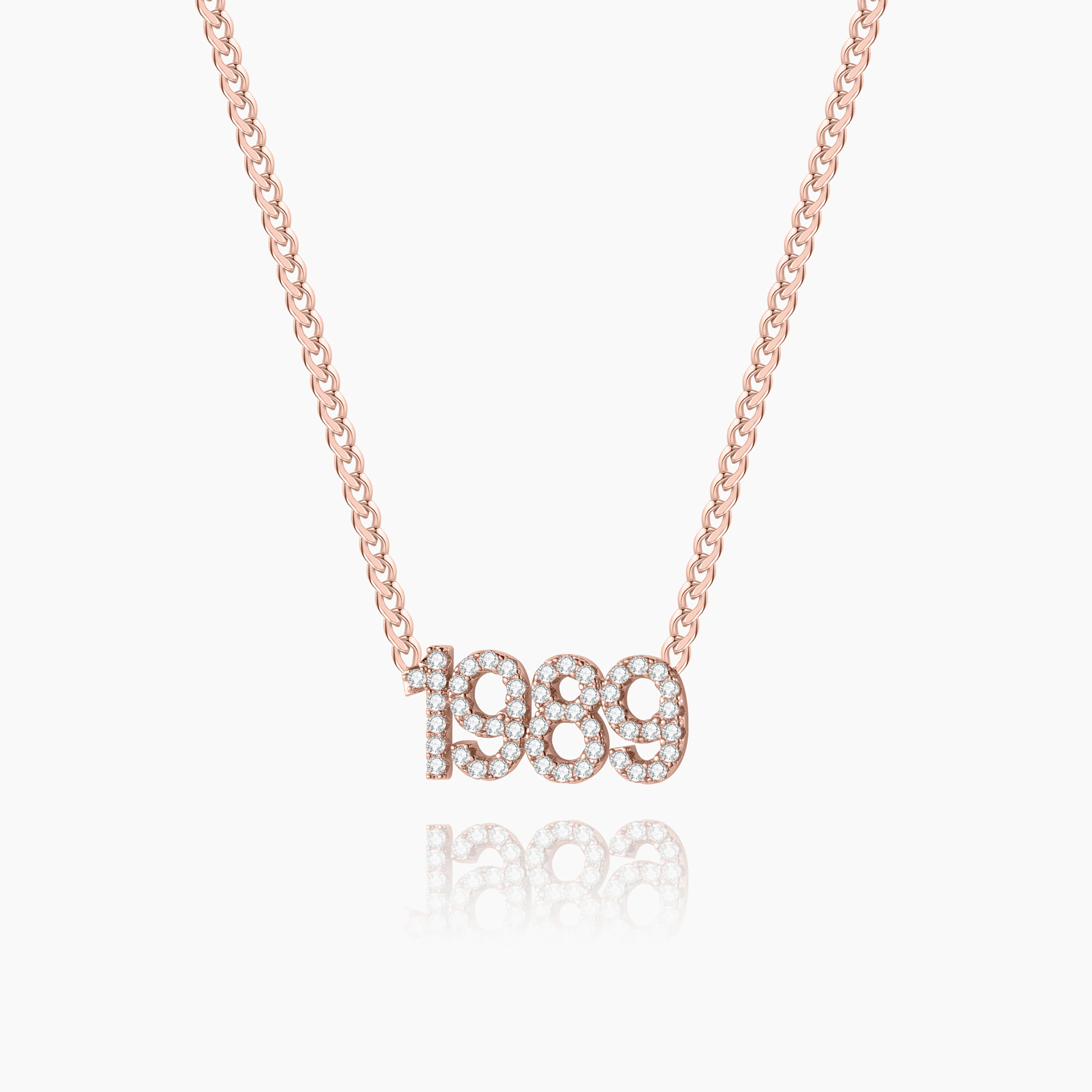 Iced Year Necklace w/ Cuban Chain - Image 5