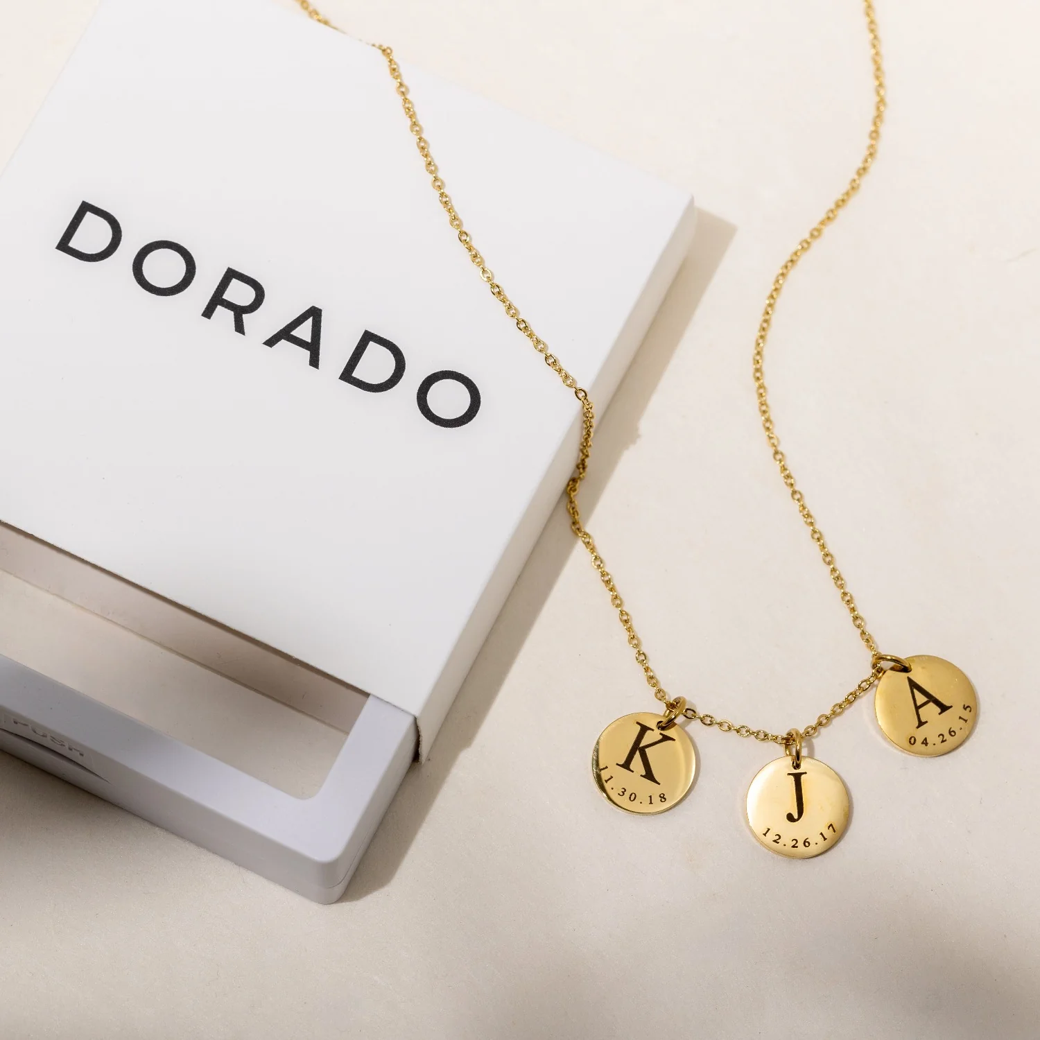 Initial Date Charm Necklace - Image 4
