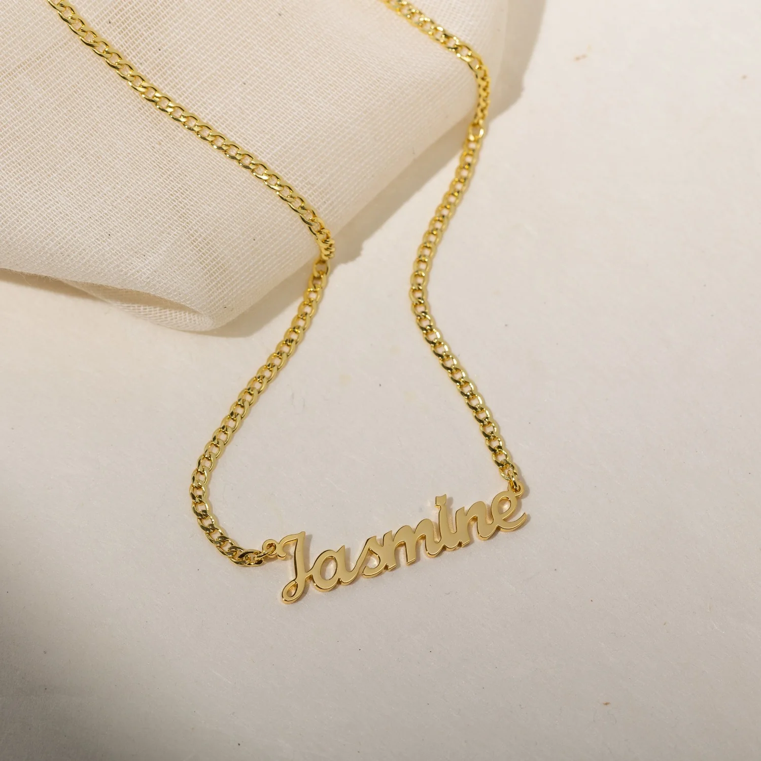 Kids Custom Name Necklace w/ Cuban Chain - Image 4