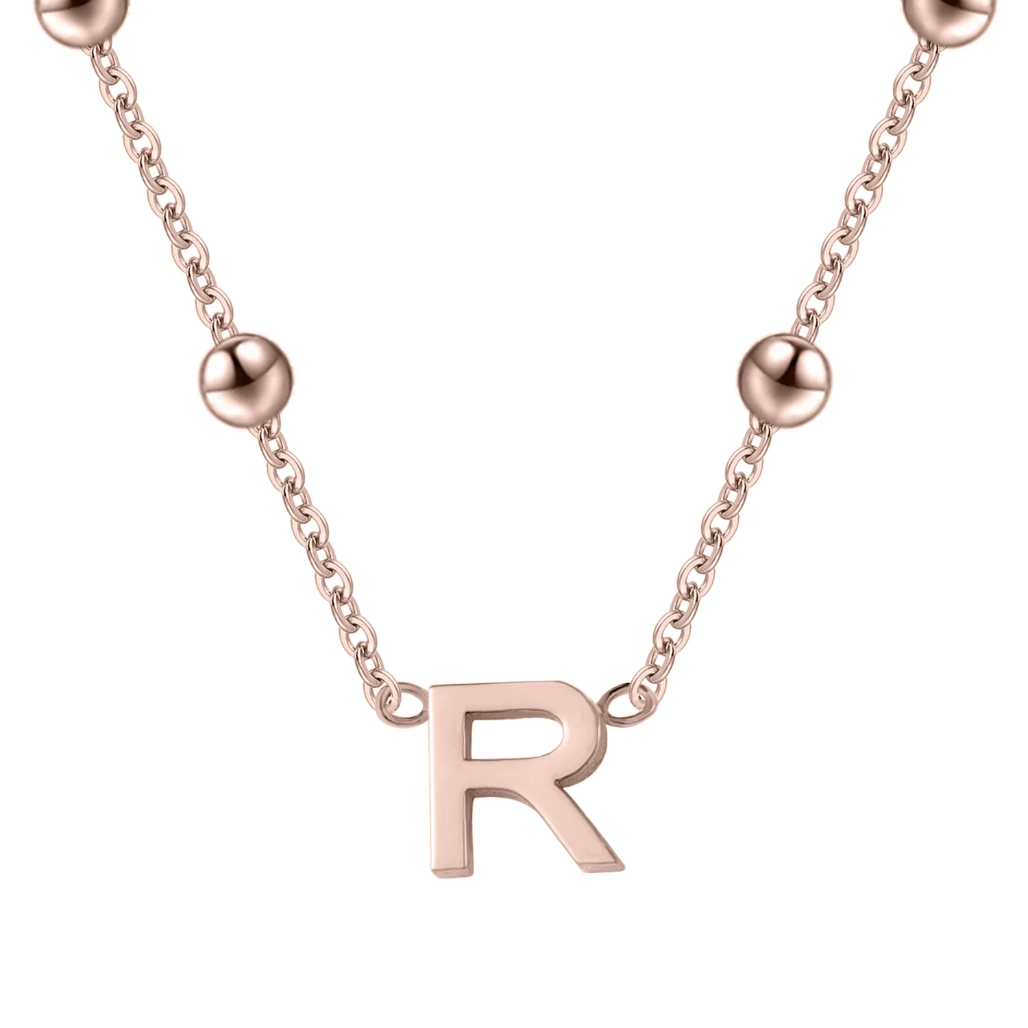 Letter Necklace w/ Satellite Chain - Image 4