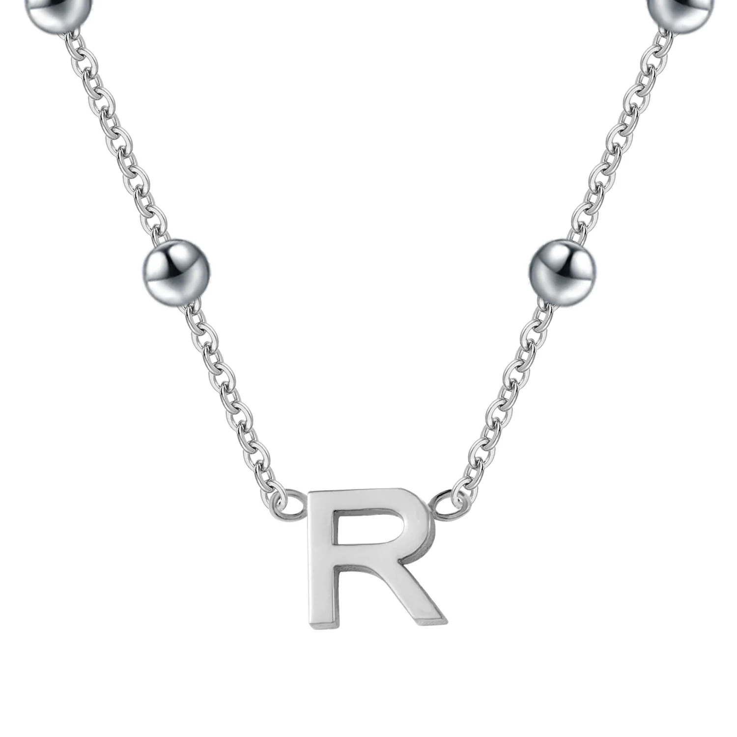 Letter Necklace w/ Satellite Chain - Image 5