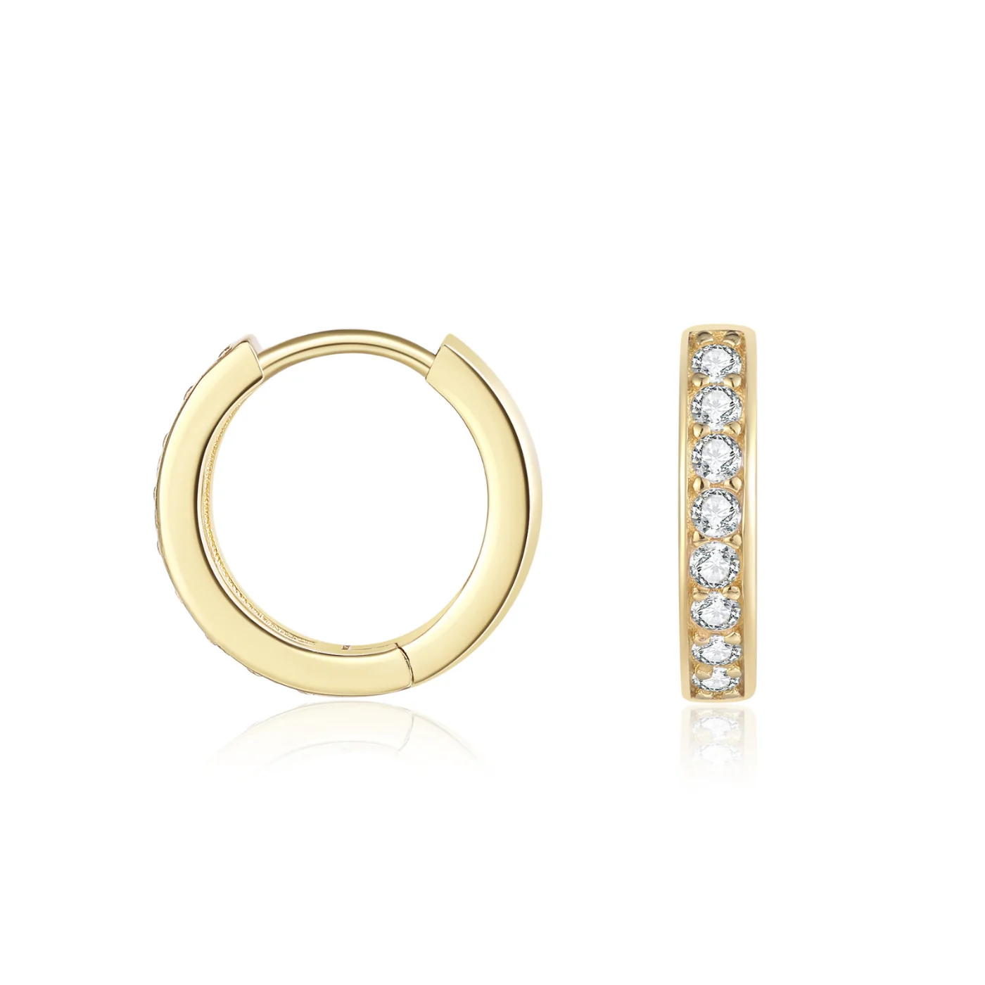 Moissanite Hoop Earrings - Image 4