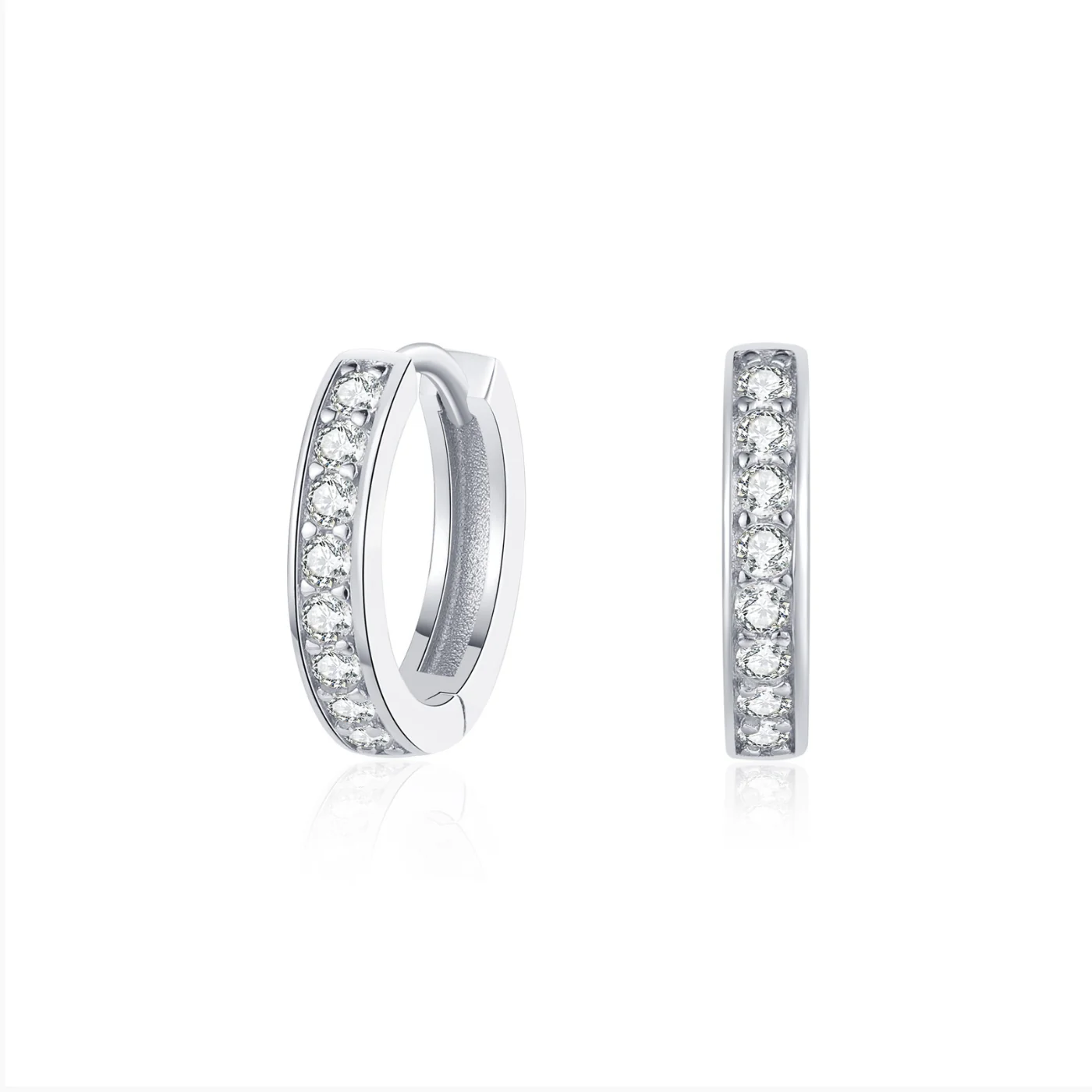 Moissanite Hoop Earrings - Image 5