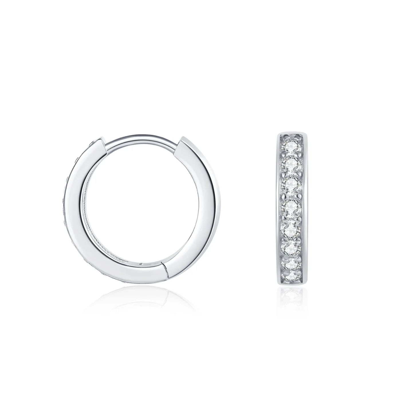 Moissanite Hoop Earrings - Image 6