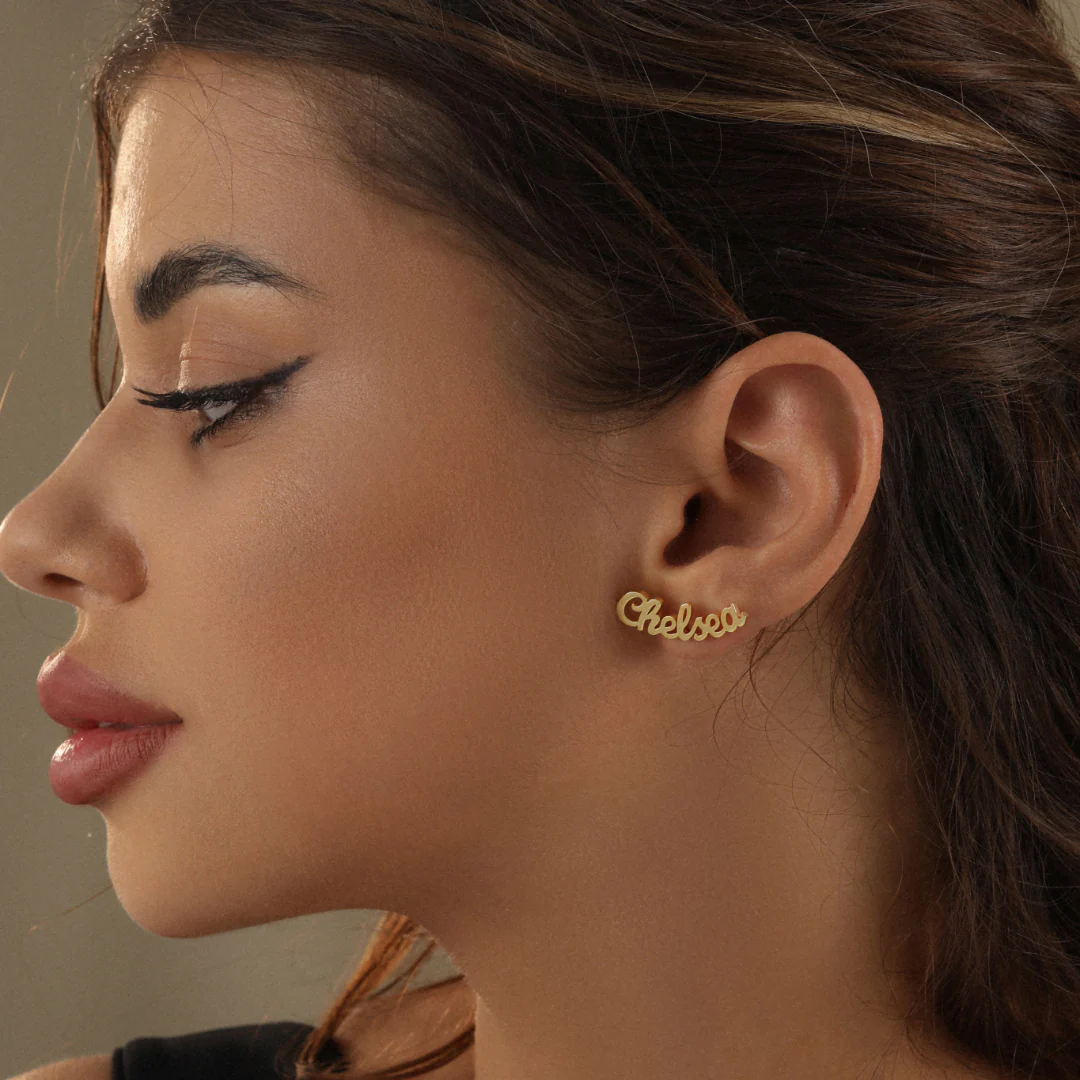 Name Stud Earrings - Image 3
