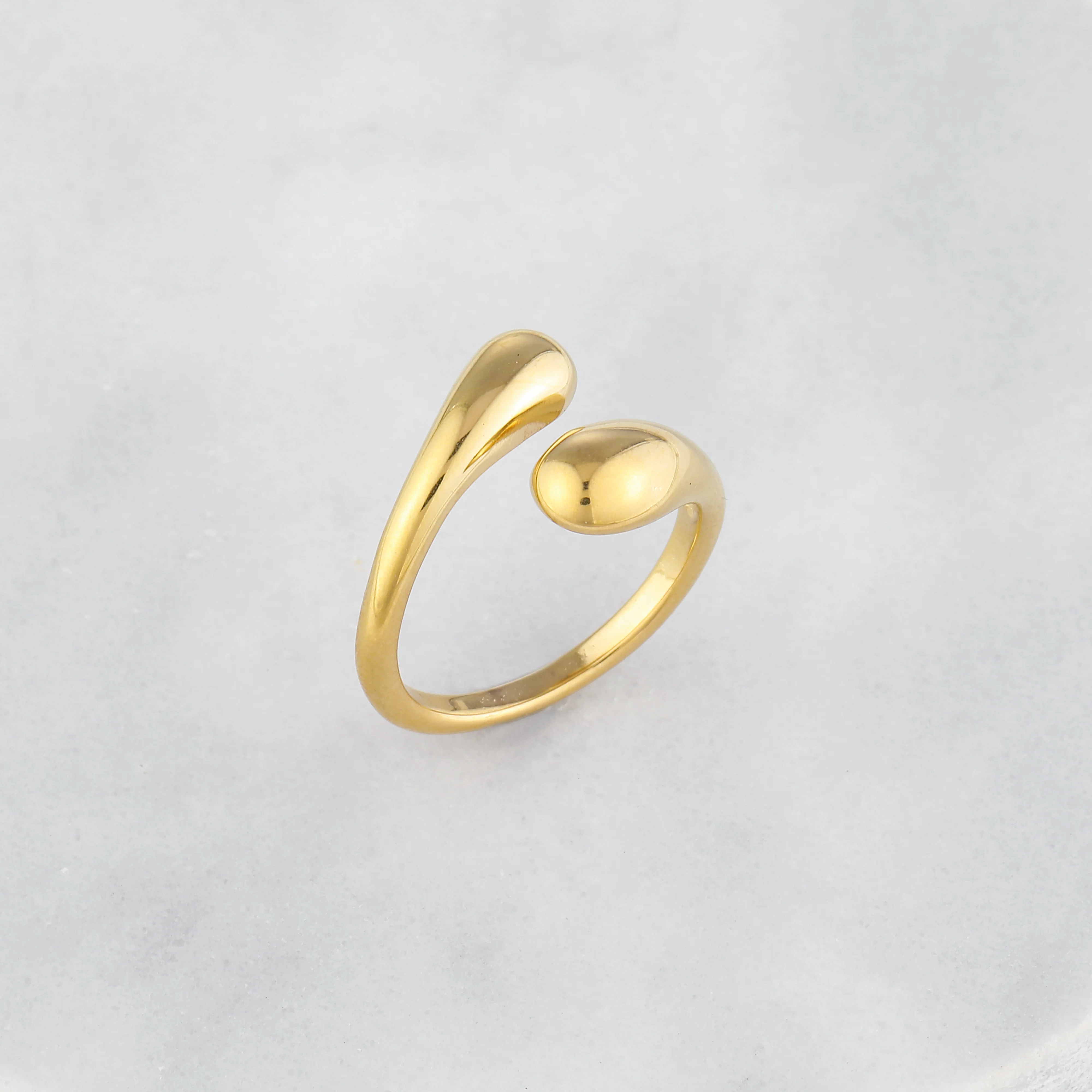 Open Twist Drop Ring - Image 3