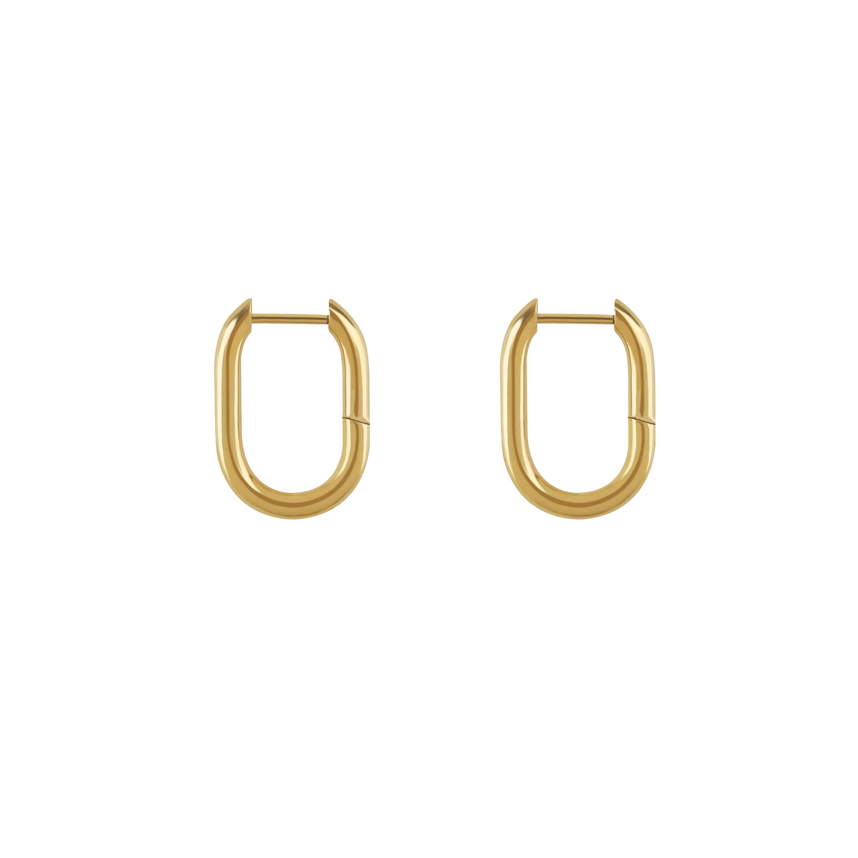 Paper Clip Hoop Earrings - Image 5