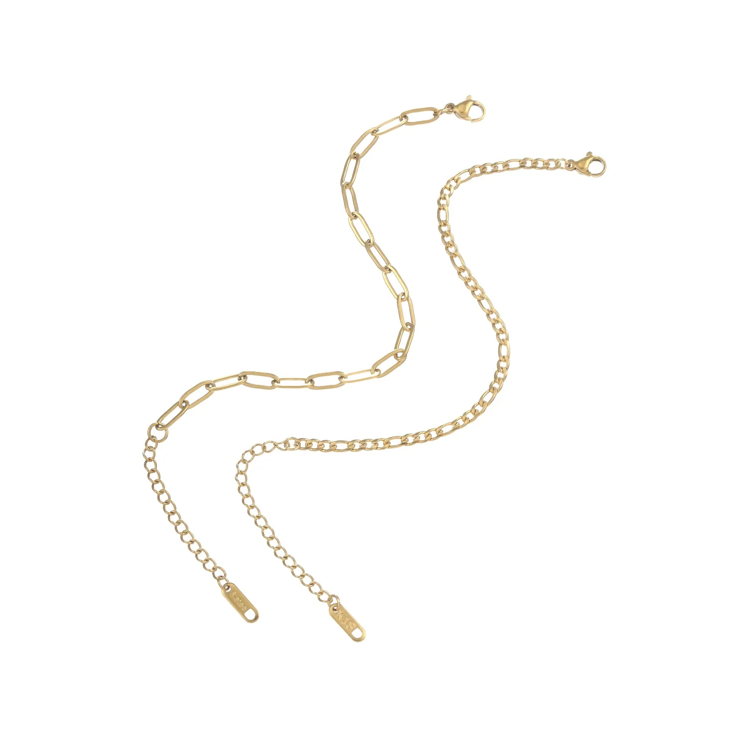Paperclip Figaro Bracelet Set - Image 5