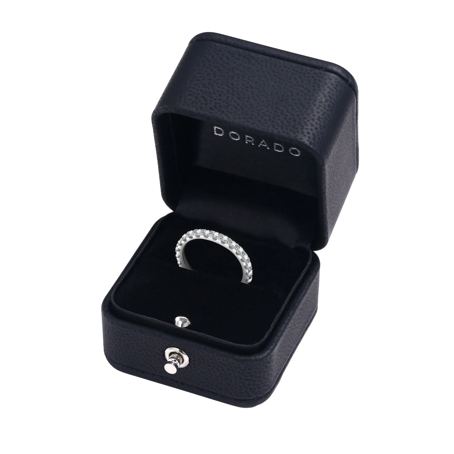 Pave Round Cut Moissanite Eternity Band - Image 3