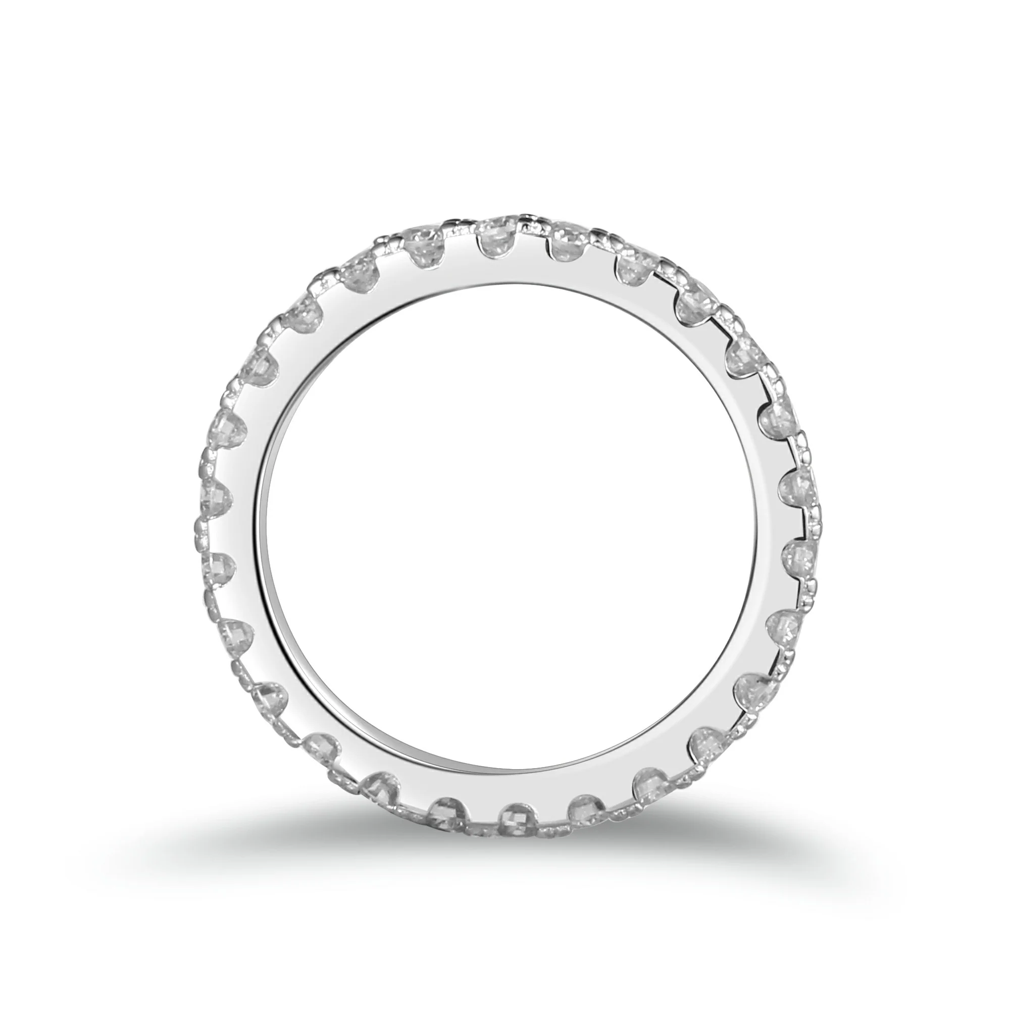Pave Round Cut Moissanite Eternity Band - Image 6