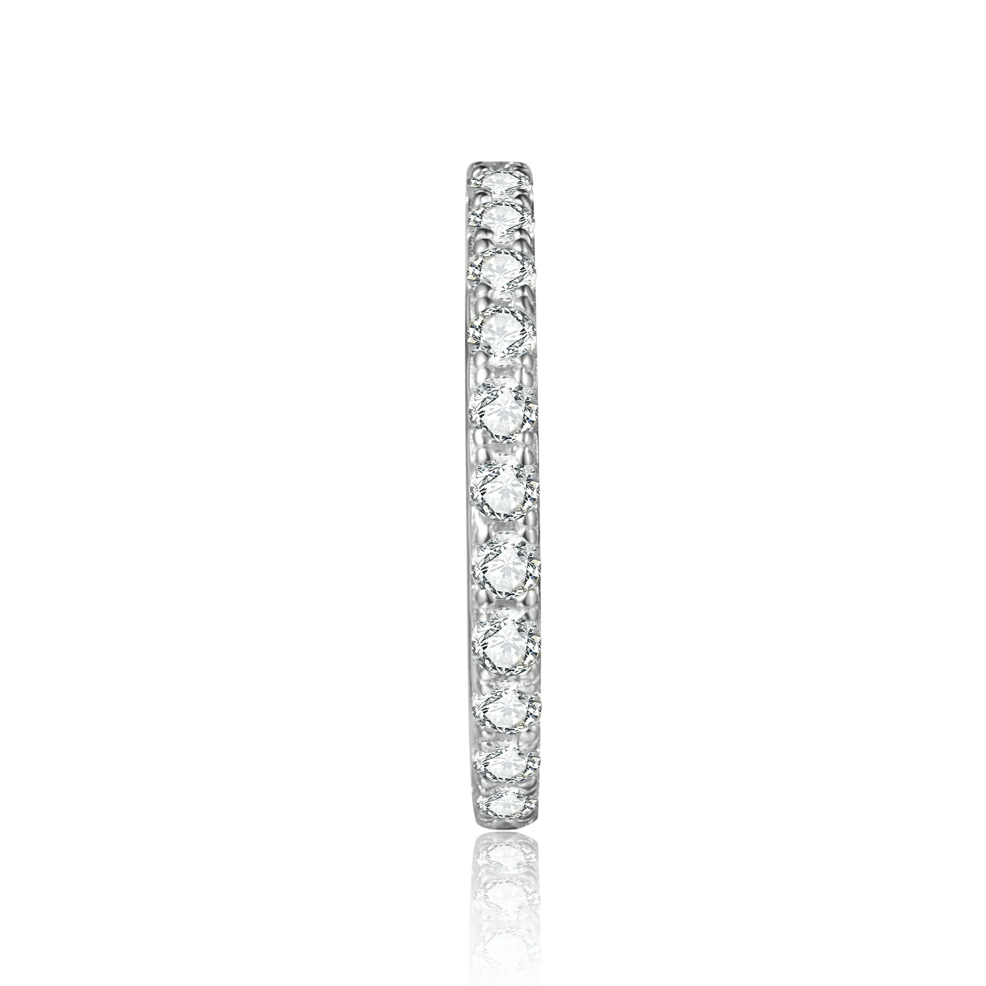 Pave Round Cut Moissanite Eternity Band - Image 8