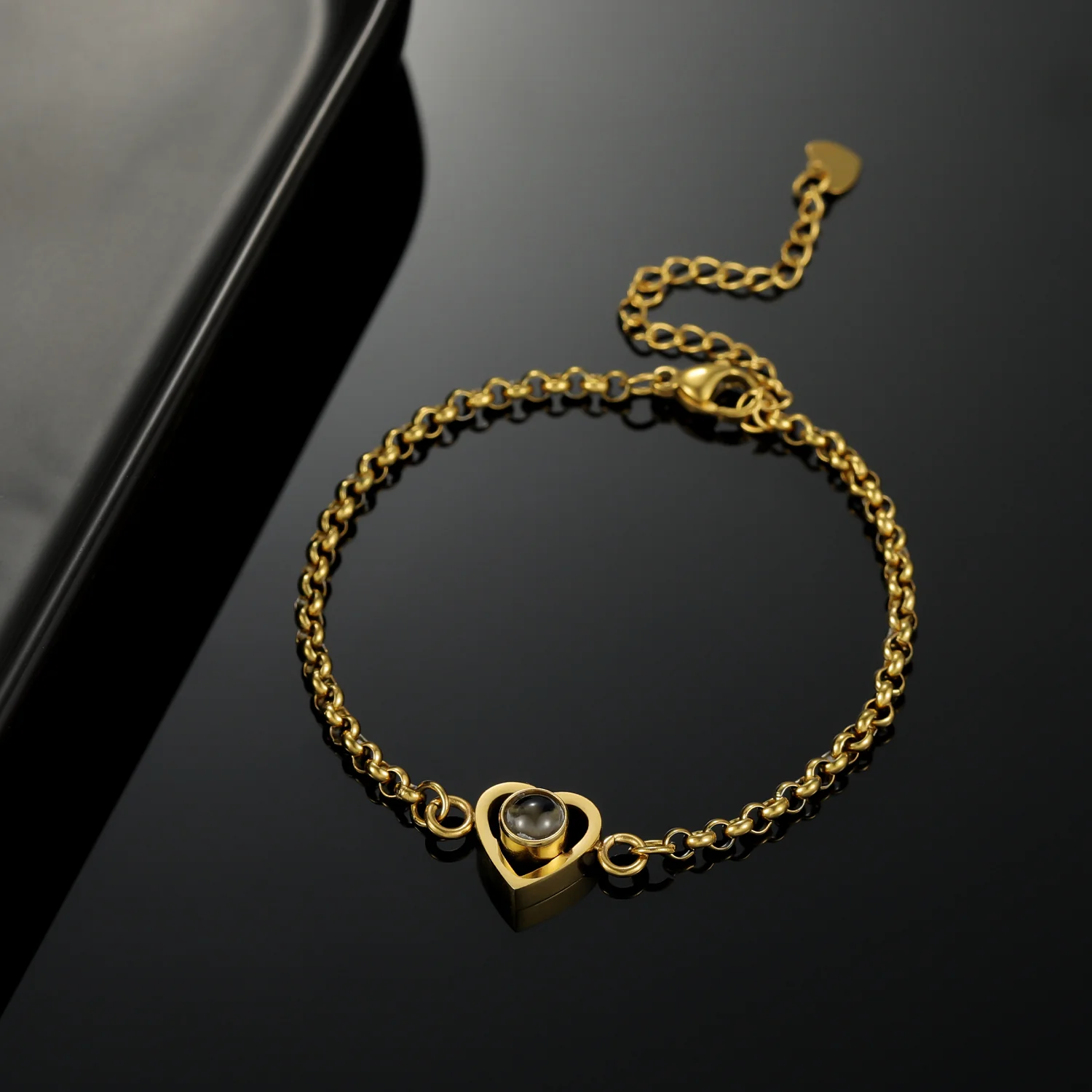Personalized Heart Photo Bracelet - Image 4