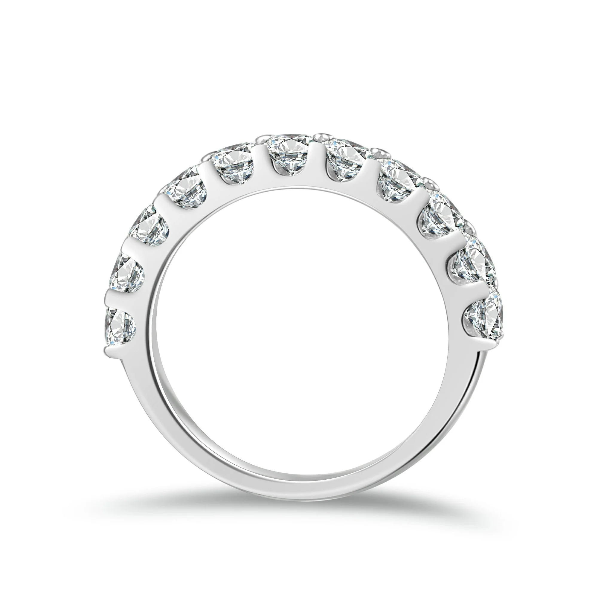 Princess Cut Moissanite Half Eternity Band - Image 6