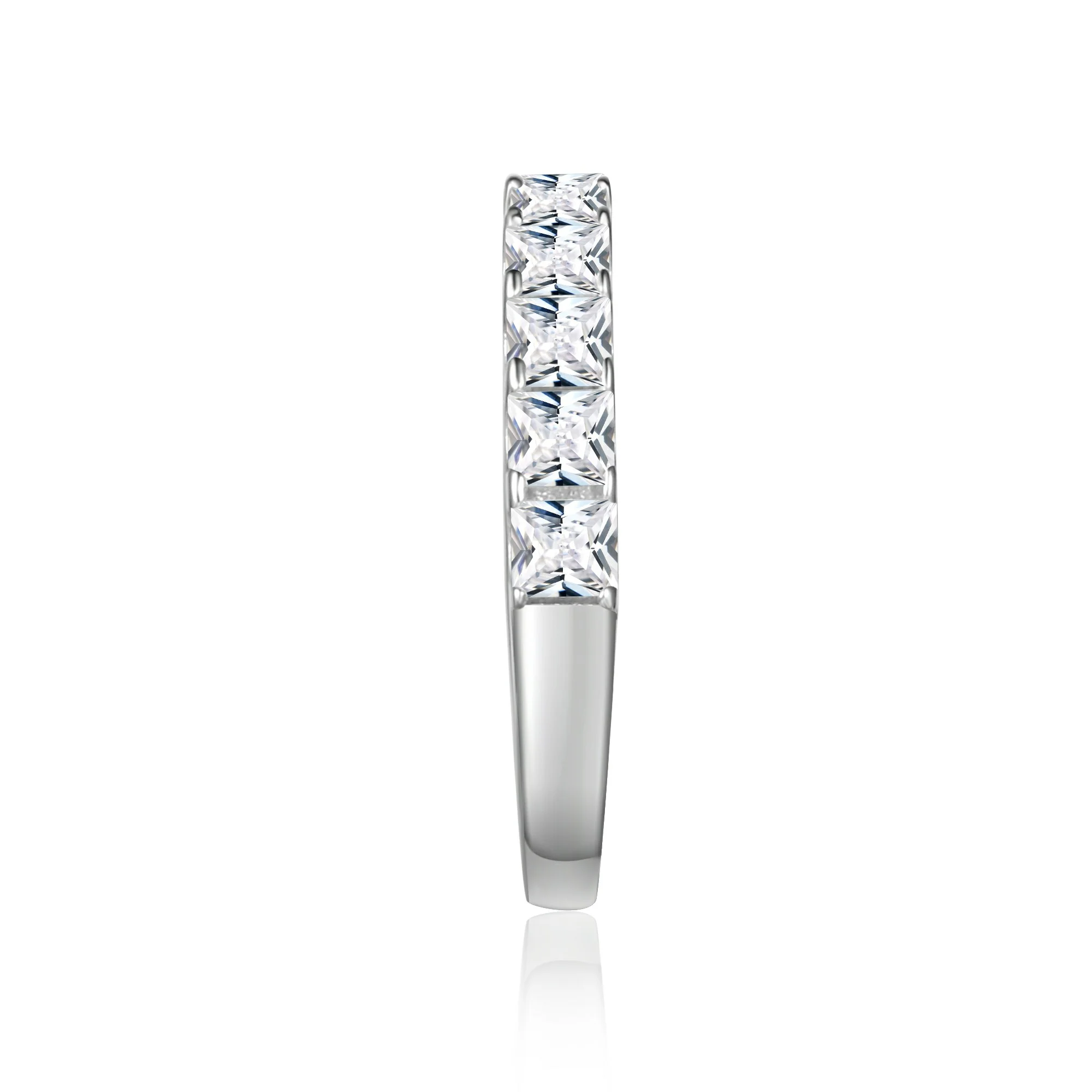 Princess Cut Moissanite Half Eternity Band - Image 8