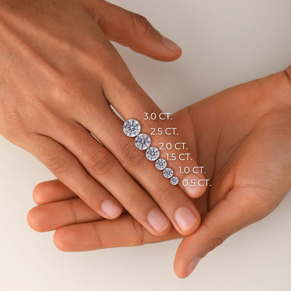 Round Cut Moissanite Engagement Ring Solitaire - Image 4