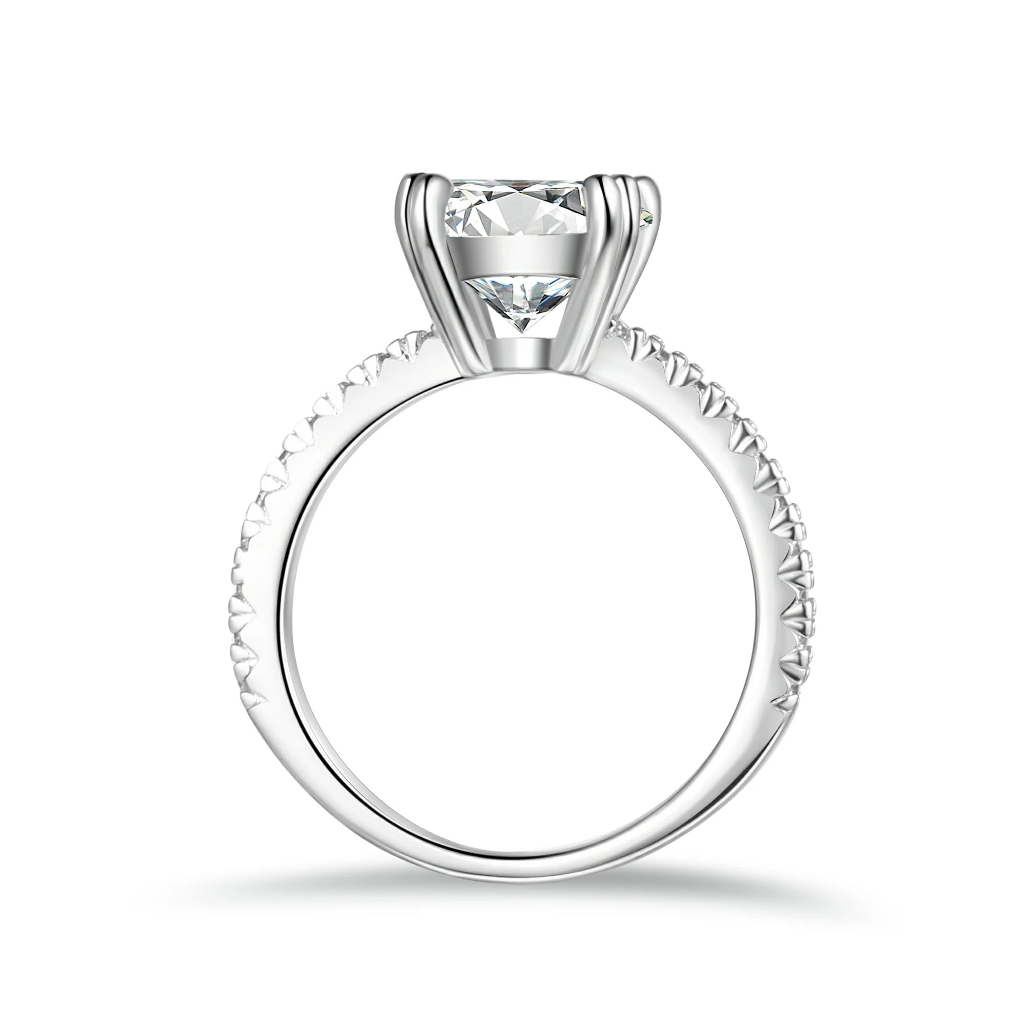 Round Cut Moissanite Engagement Ring Solitaire - Image 7