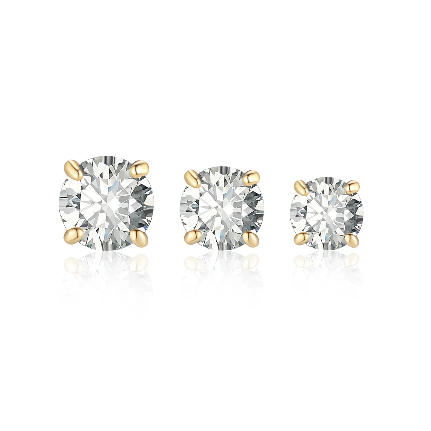 Round Cut Moissanite Stud Earrings - Image 7