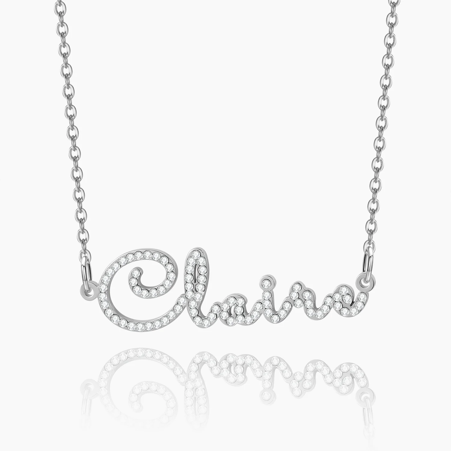 Script Iced Name Necklace - Image 4