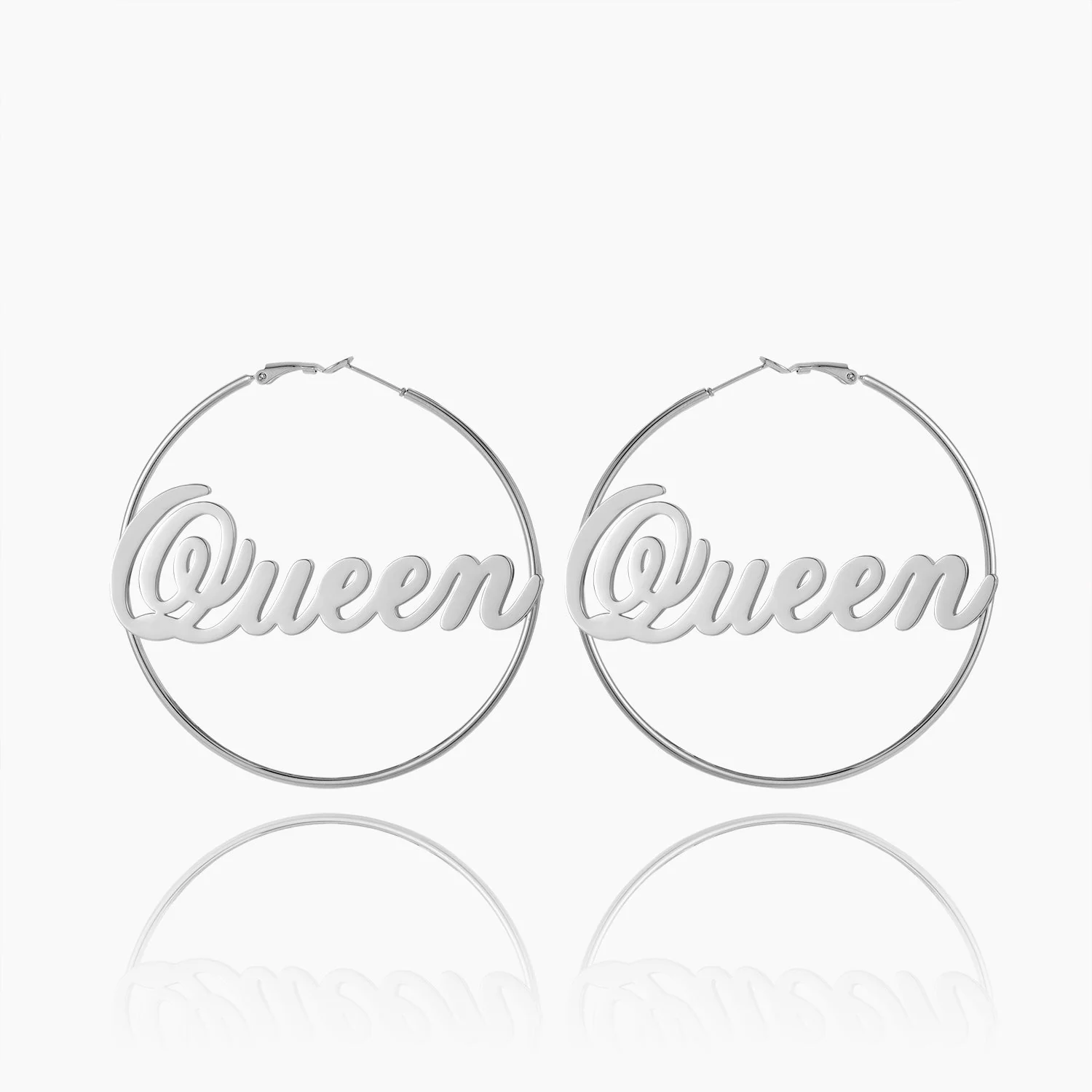 Script Name Hoop Earrings - Image 4
