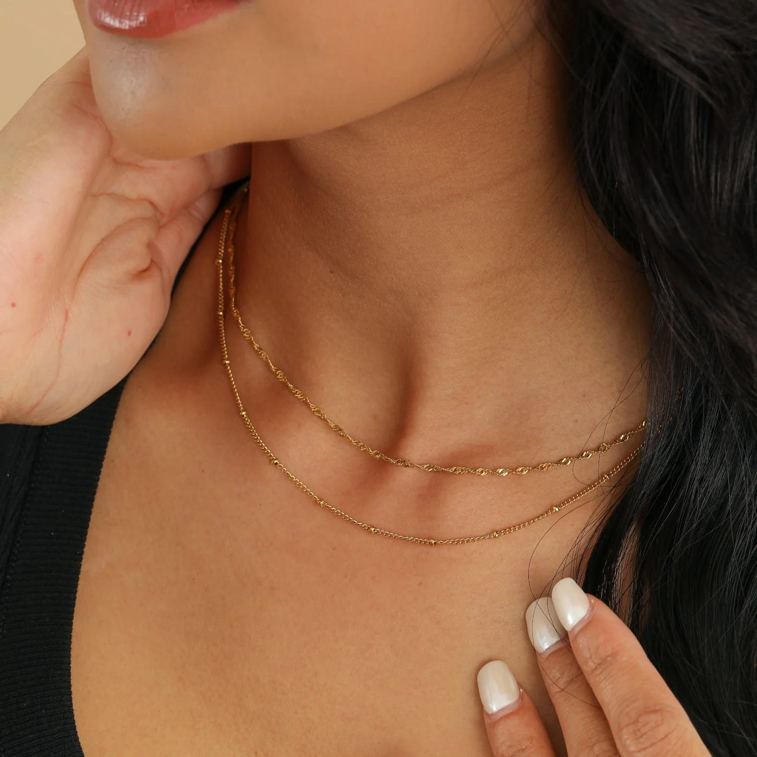 Singapore Chain Necklace - 2mm - Image 3