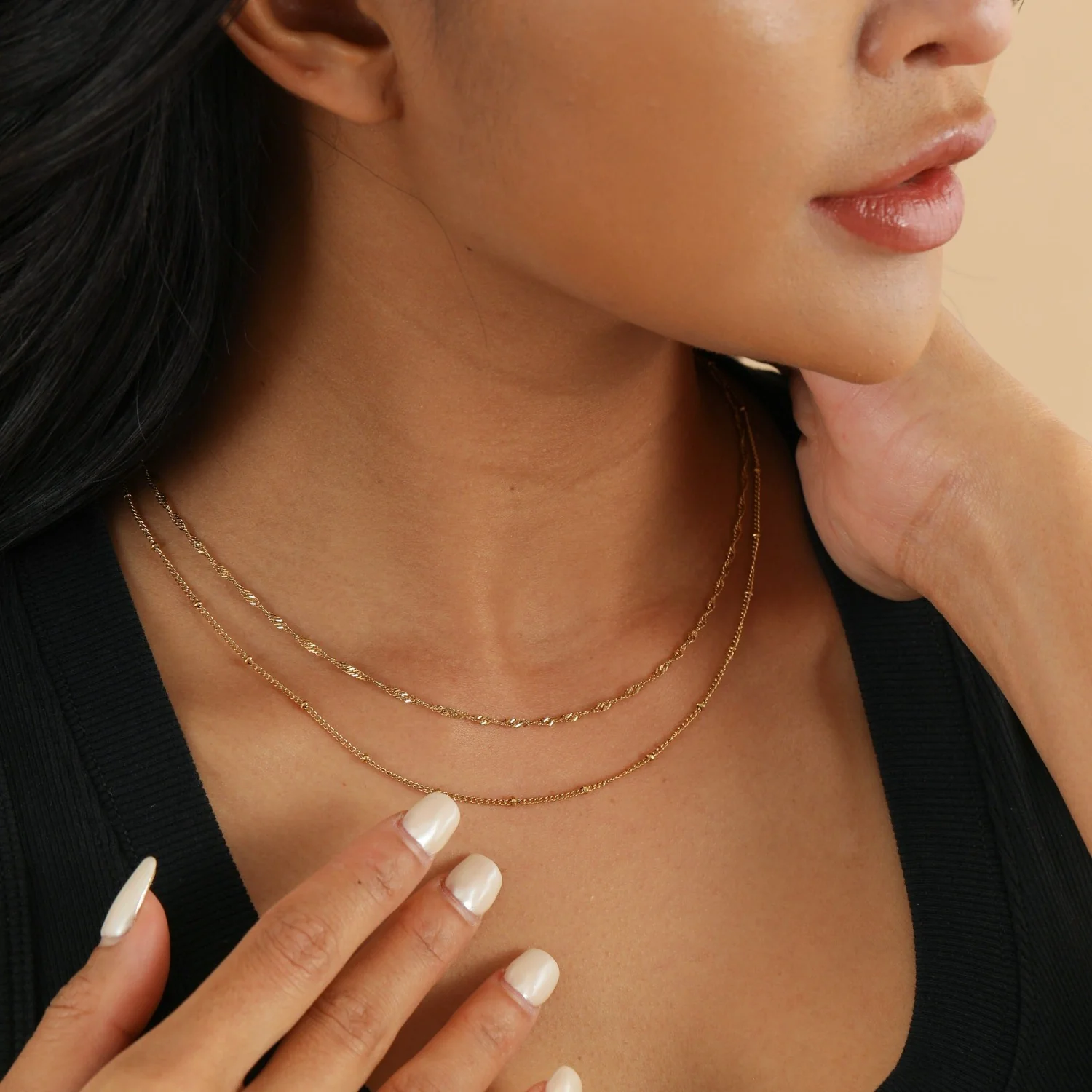 Singapore Chain Necklace - 2mm - Image 5