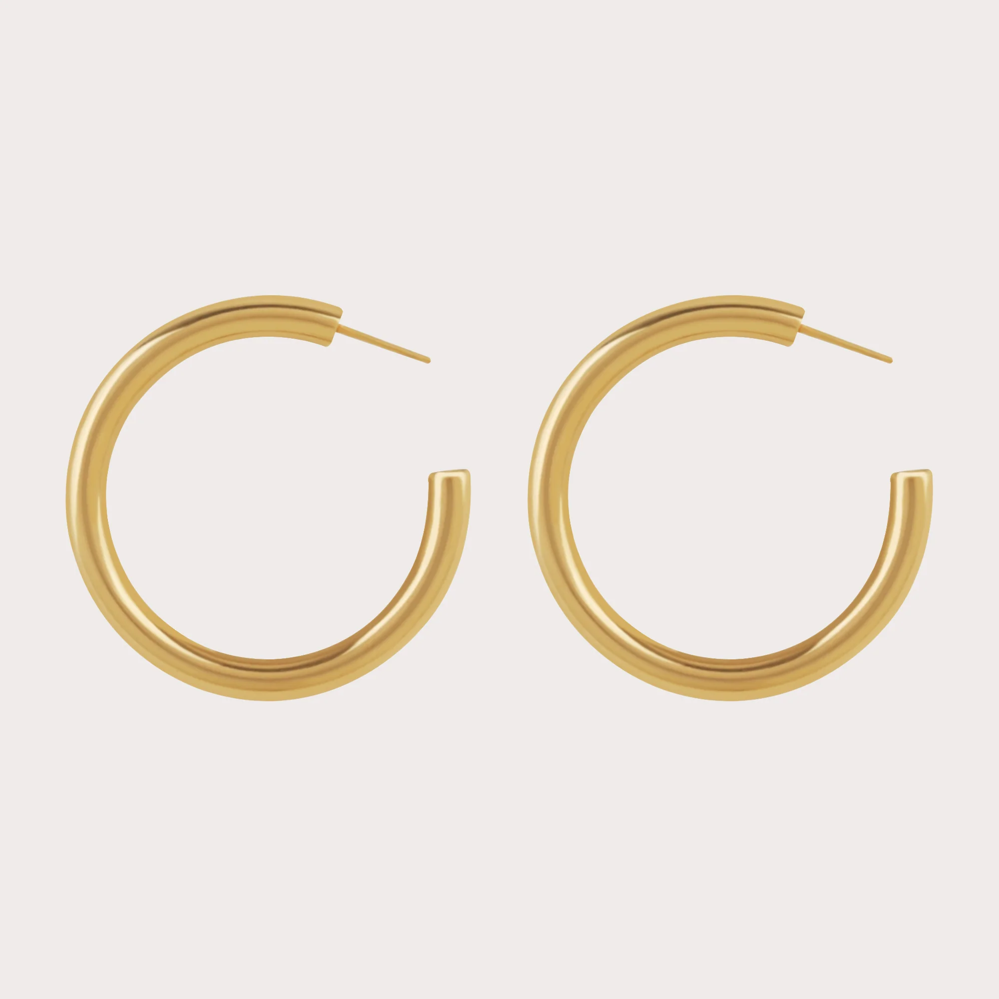 Thick Hoop Earrings - Image 7